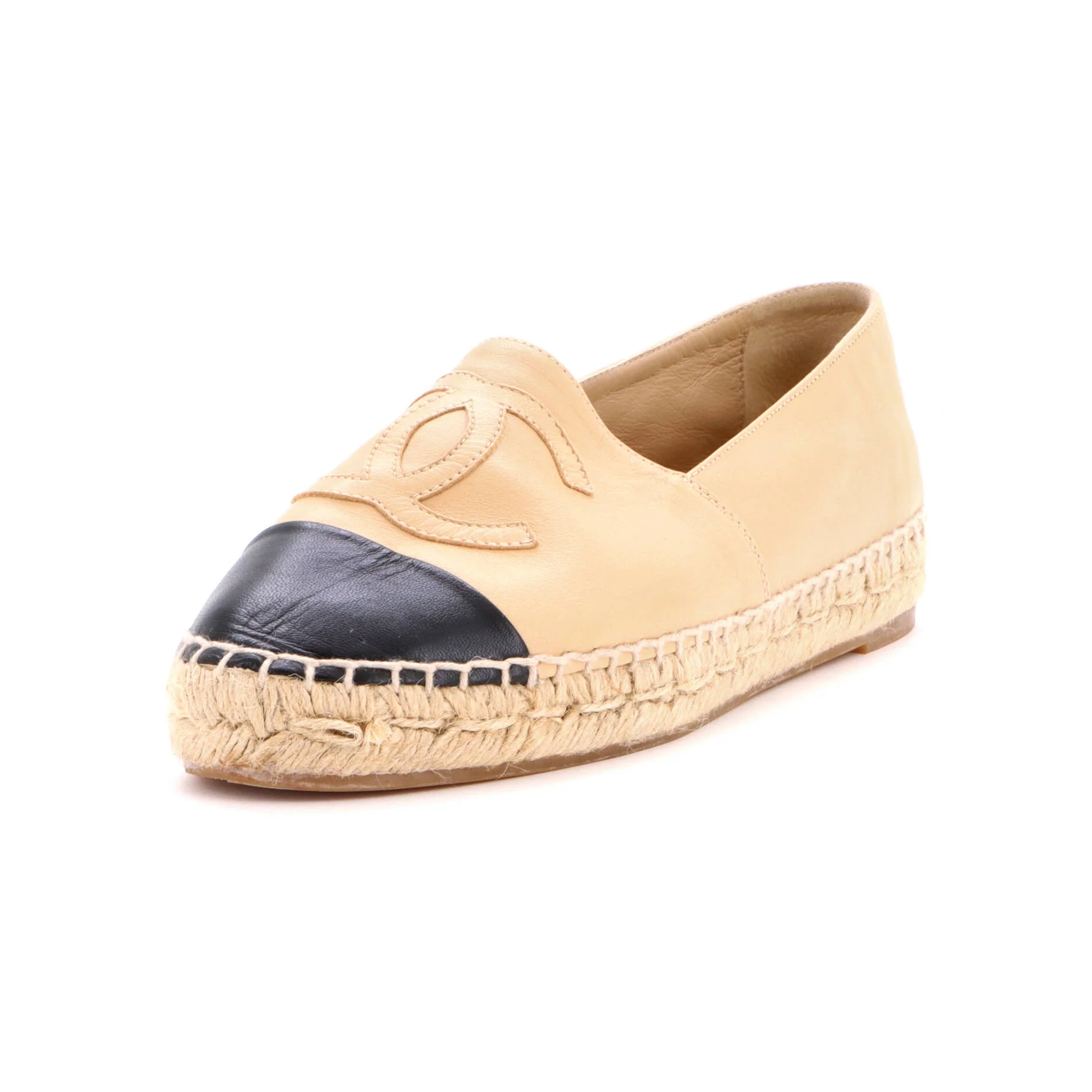 Women's CC Cap Toe Espadrilles Leather