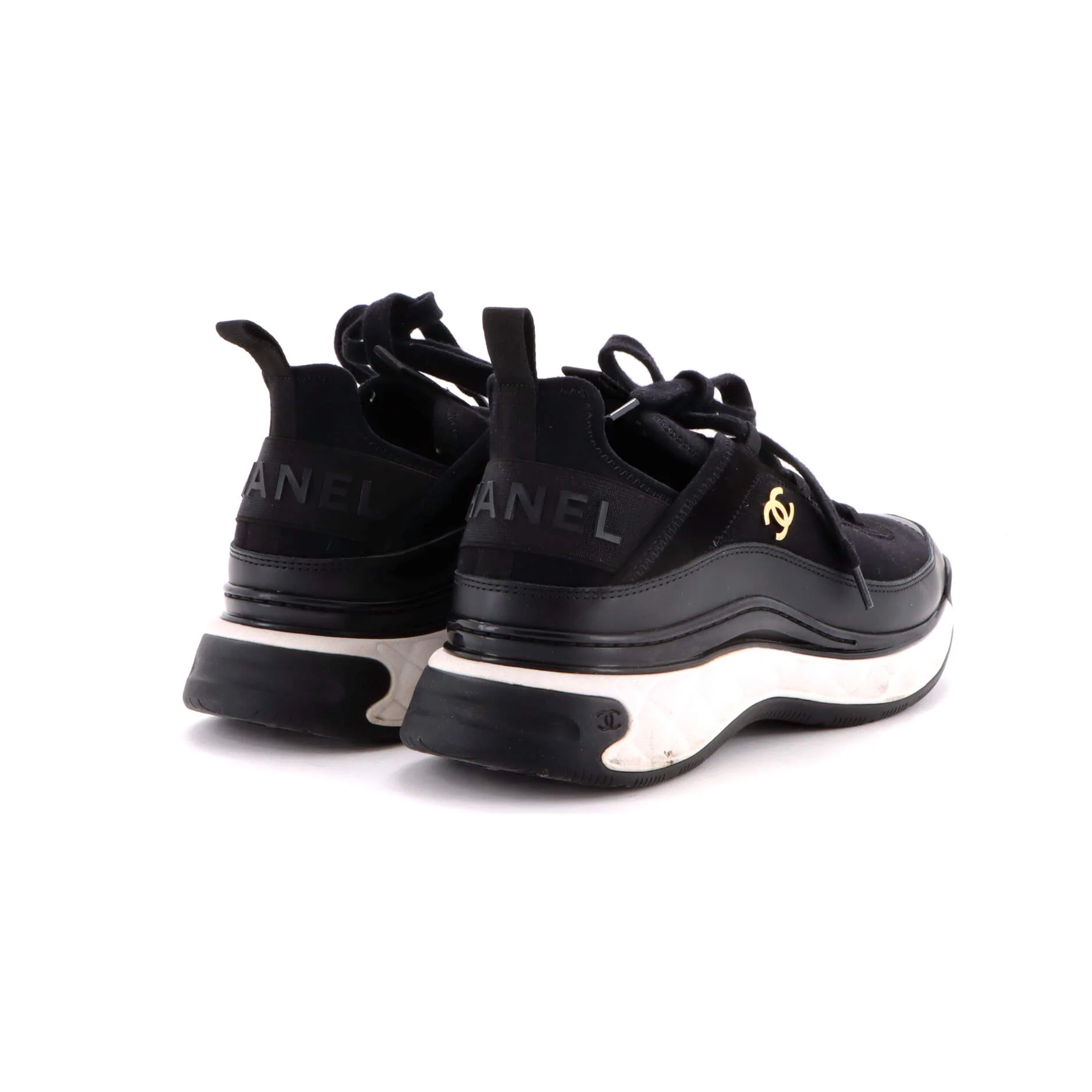Women's CC Cap Toe Logo Sneakers Suede and Mixed Fibers - Image 3