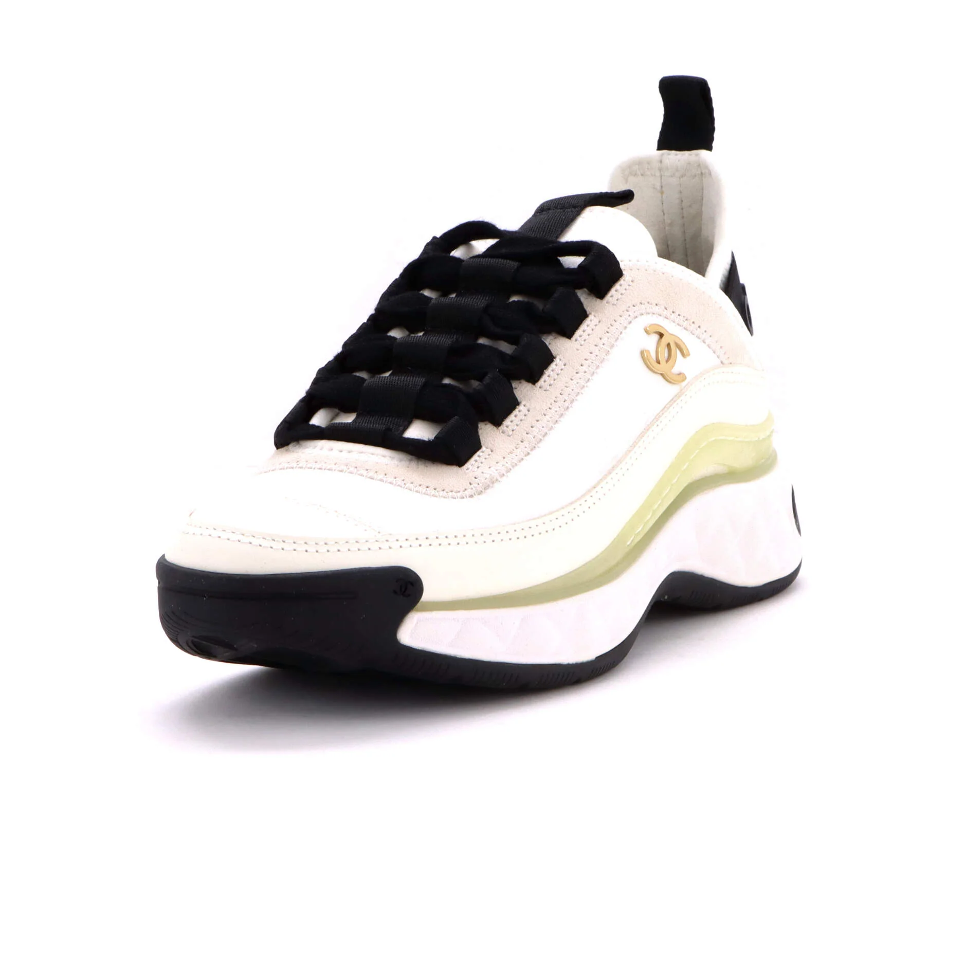 Women's CC Cap Toe Logo Sneakers Suede and Mixed Fibers