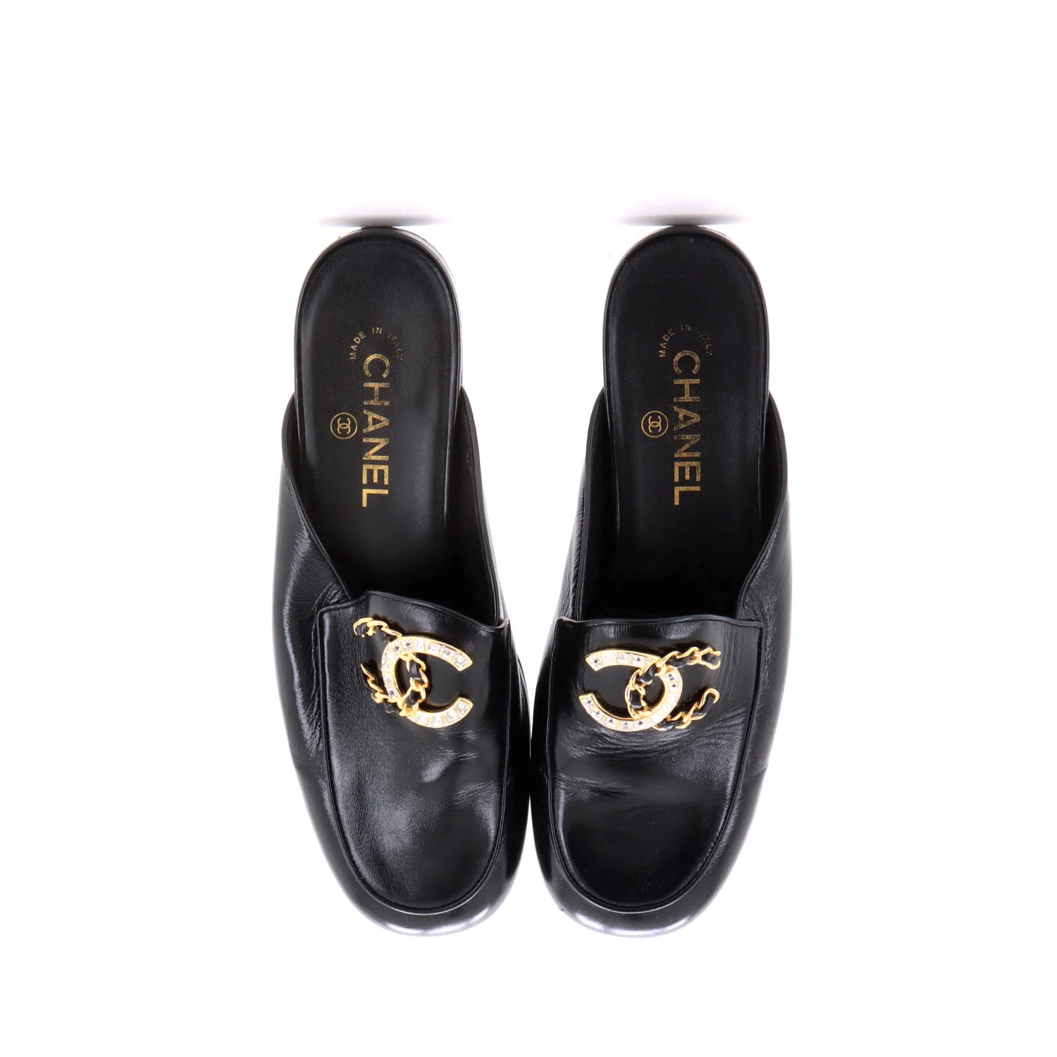 Women's CC Flat Mules Leather - Image 2