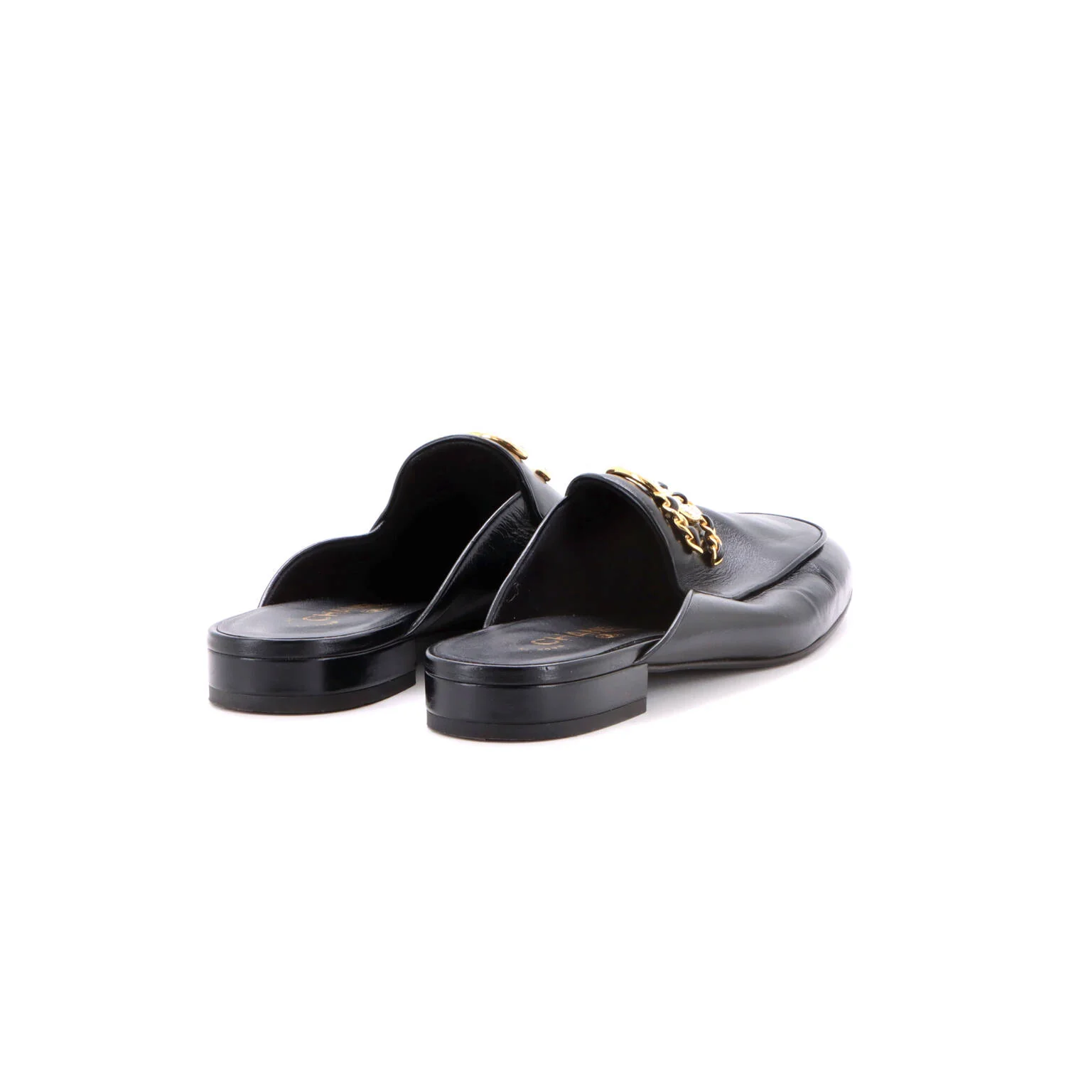 Women's CC Flat Mules Leather - Image 3