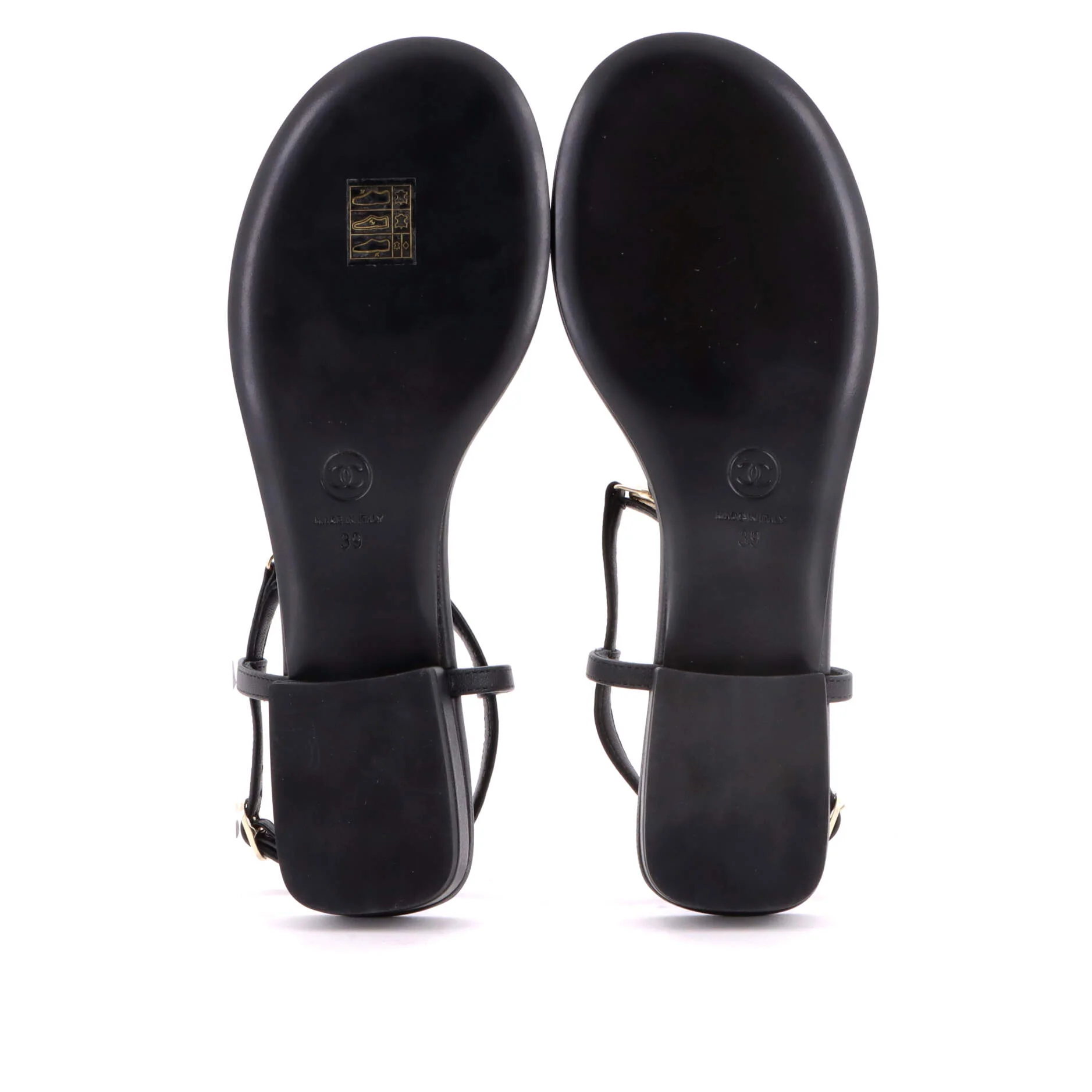 Women's CC Heart T-Strap Sandals Leather - Image 4