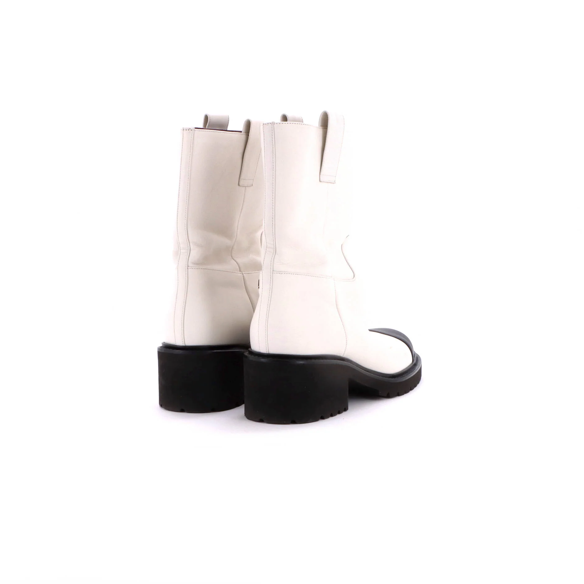 Women's CC Logo Moto Boots Leather - Image 3