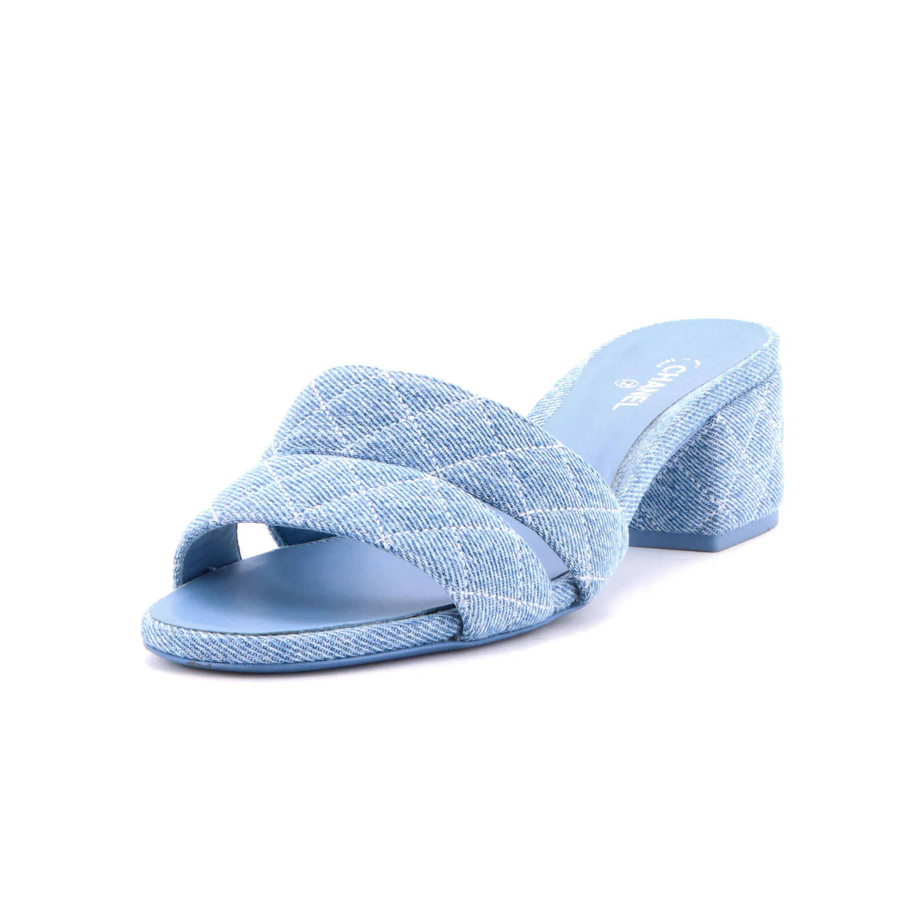 Women's CC Mule Sandals Quilted Denim