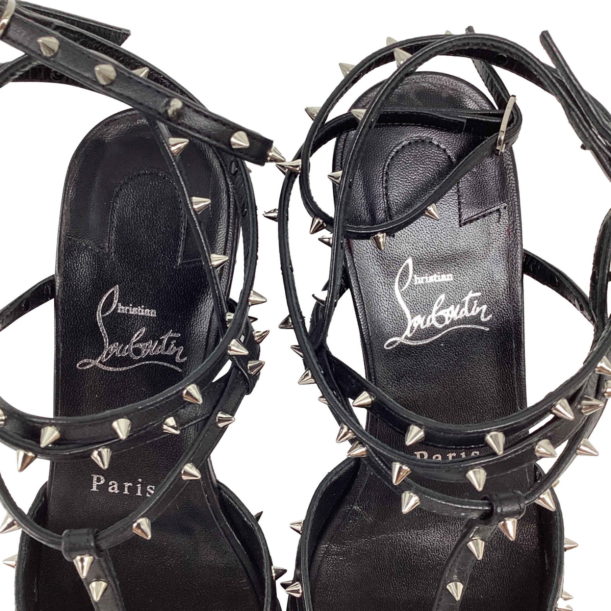 Women's Christian Louboutin Bombina Leather Flats In Black Leather - Image 7