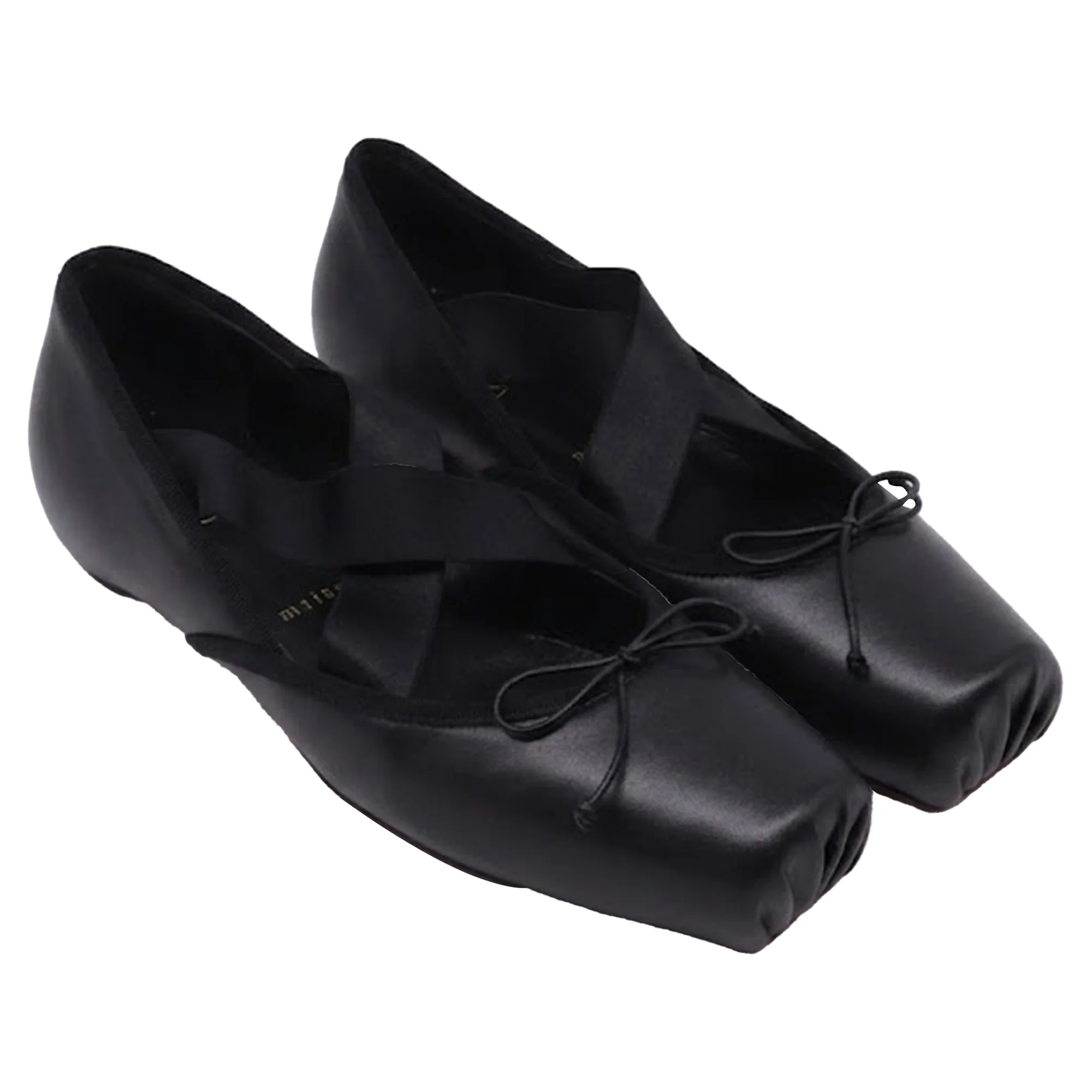 Women's Christian Louboutin Cassiasticina Ballerinas in Black Leather - Image 3