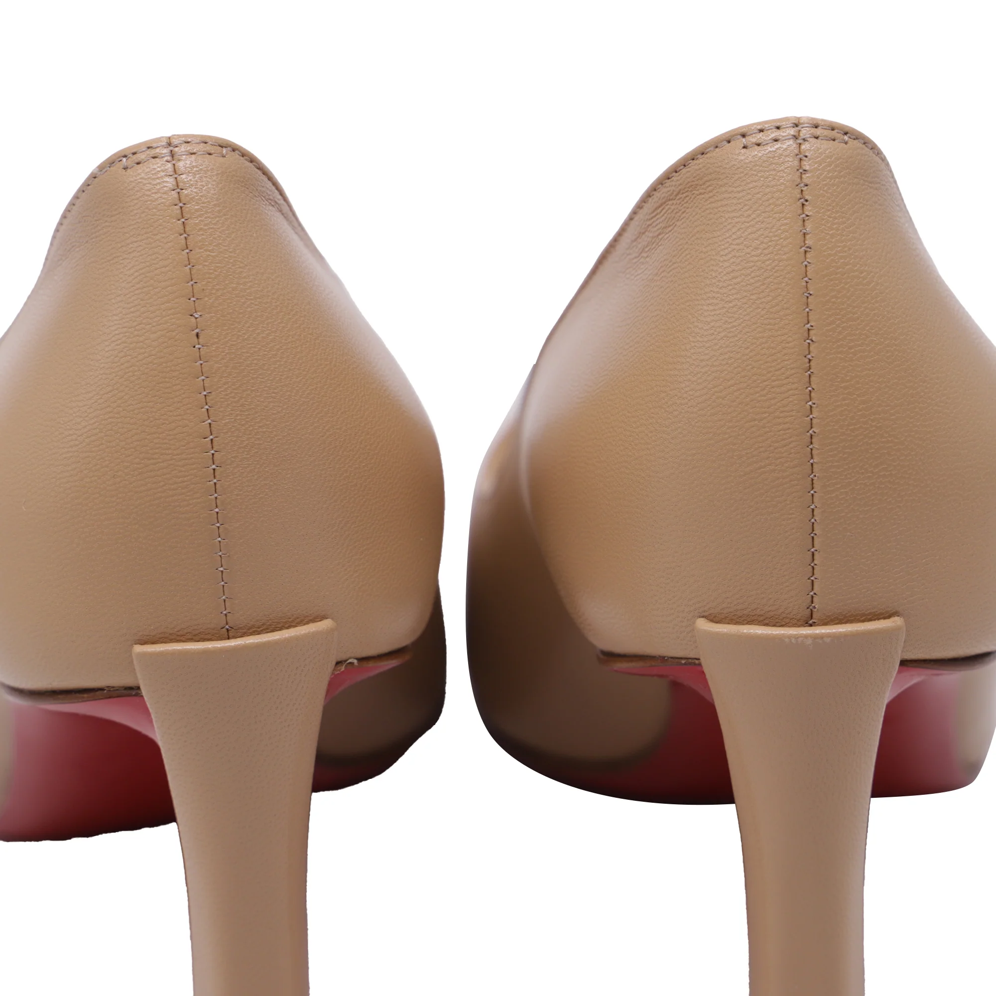 Women's Christian Louboutin Condora 85 Pumps in Beige Leather - Image 6