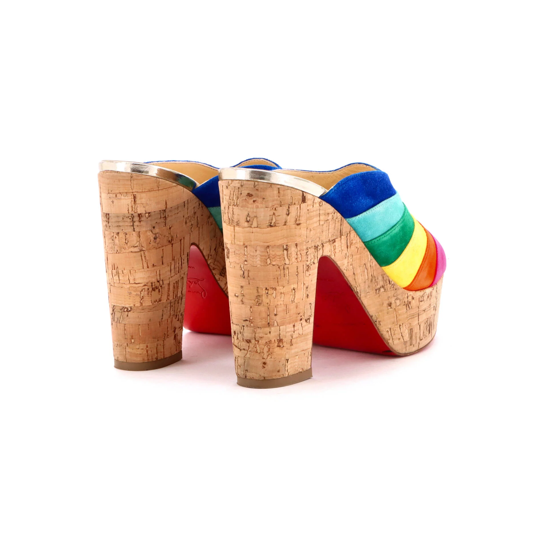 Women's O Sister Platform Mules Suede and Cork - Image 3