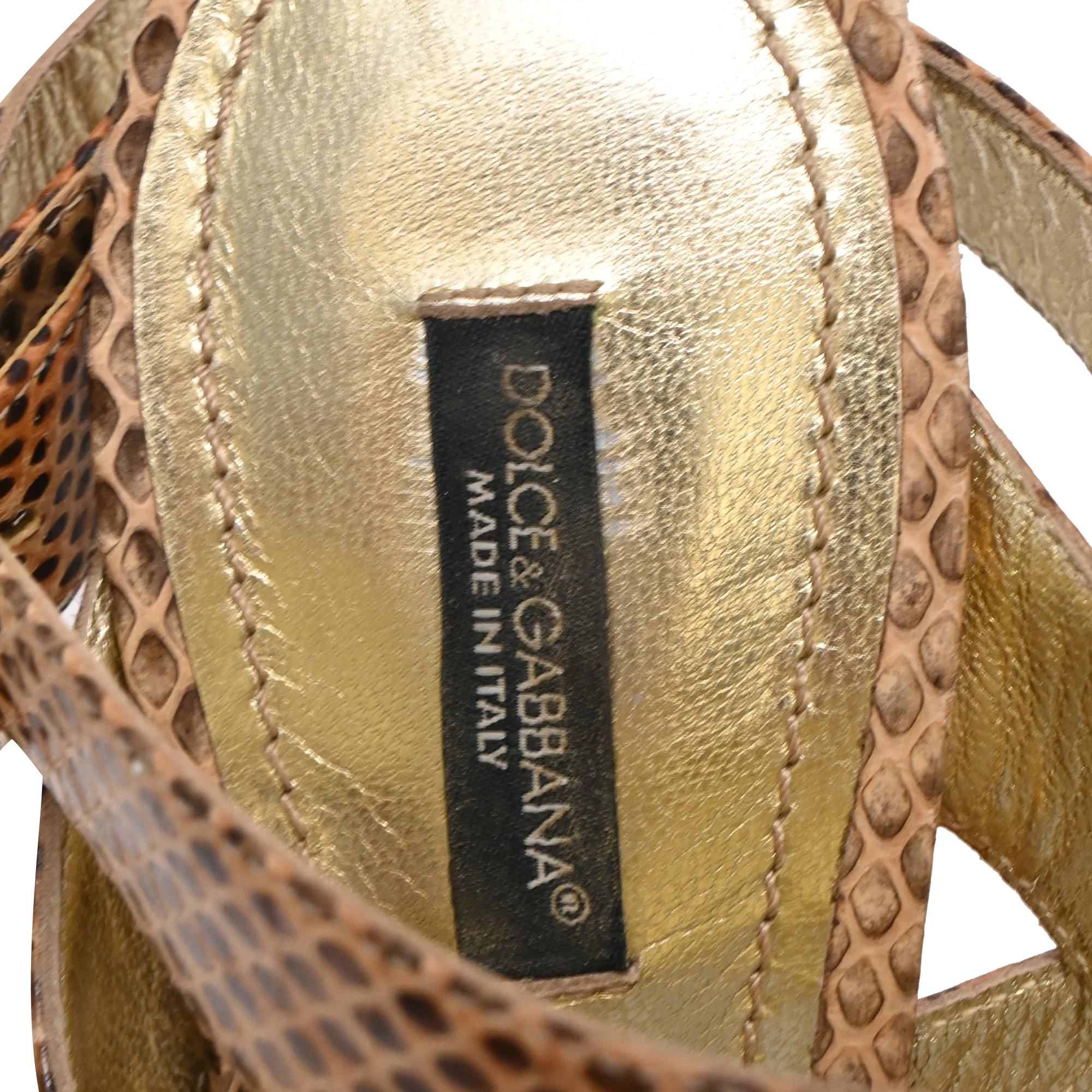 Women's Dolce & Gabbana Embossed Slingback Sandals in Animal Print Leather - Image 8
