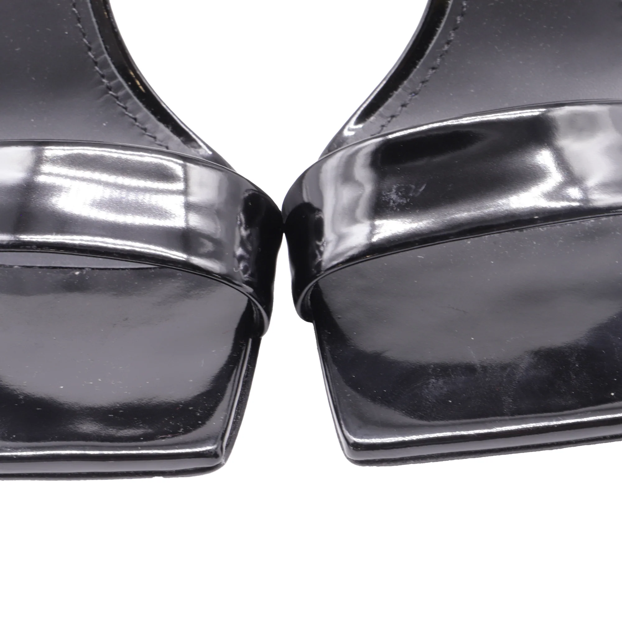 Women's Dolce & Gabbana Keira Embellished Sandals in Black Patent Leather - Image 8