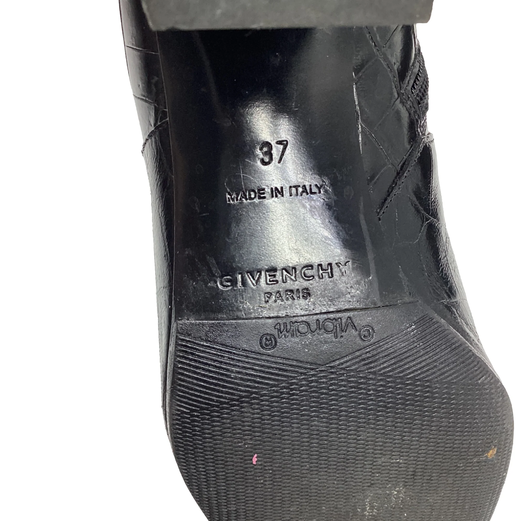 Women's Givenchy Crocodile Stamped Ankle Boots in Black Leather - Image 7