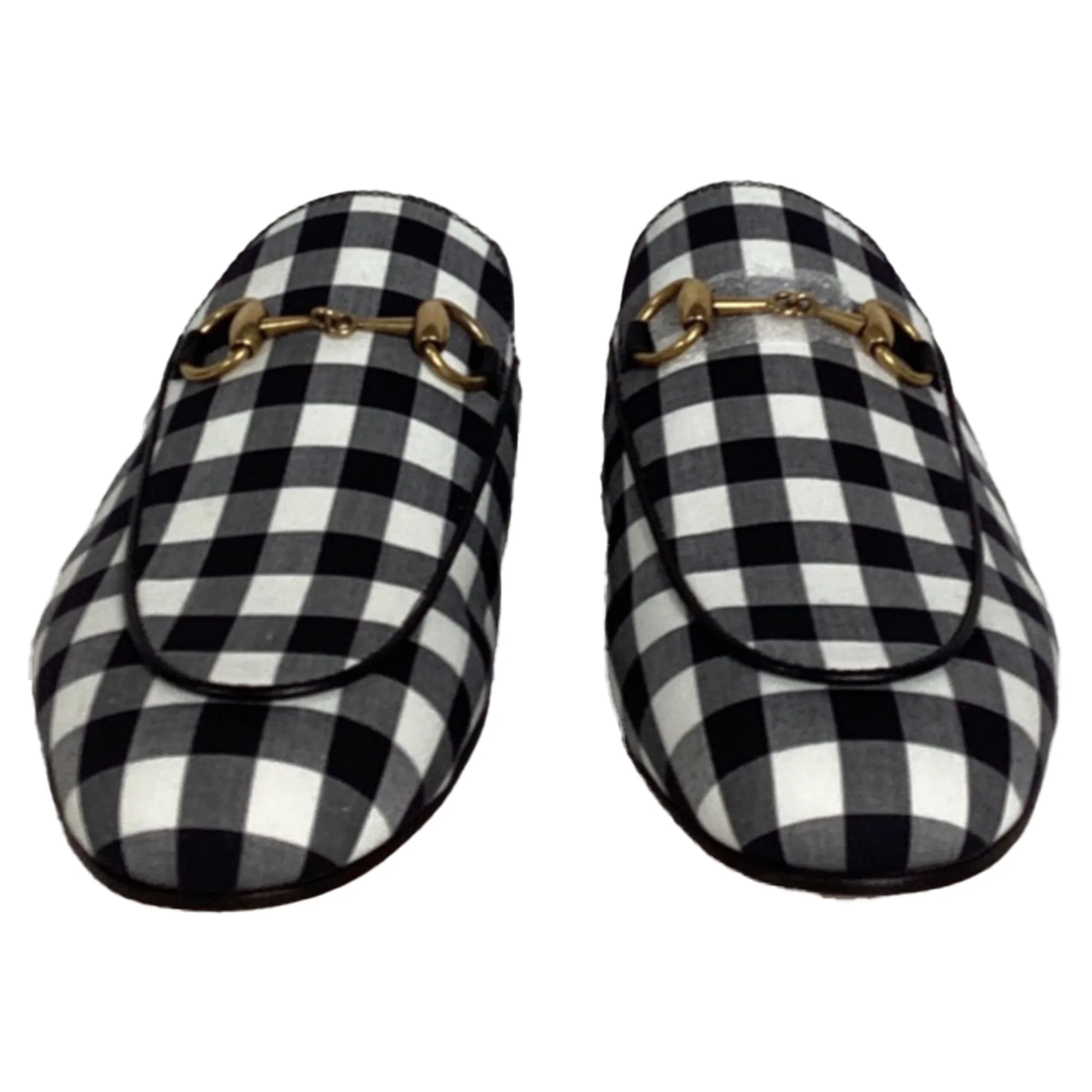 Women's Gucci Princetown Horsebit Check Mules in Multicolor Cotton - Image 2