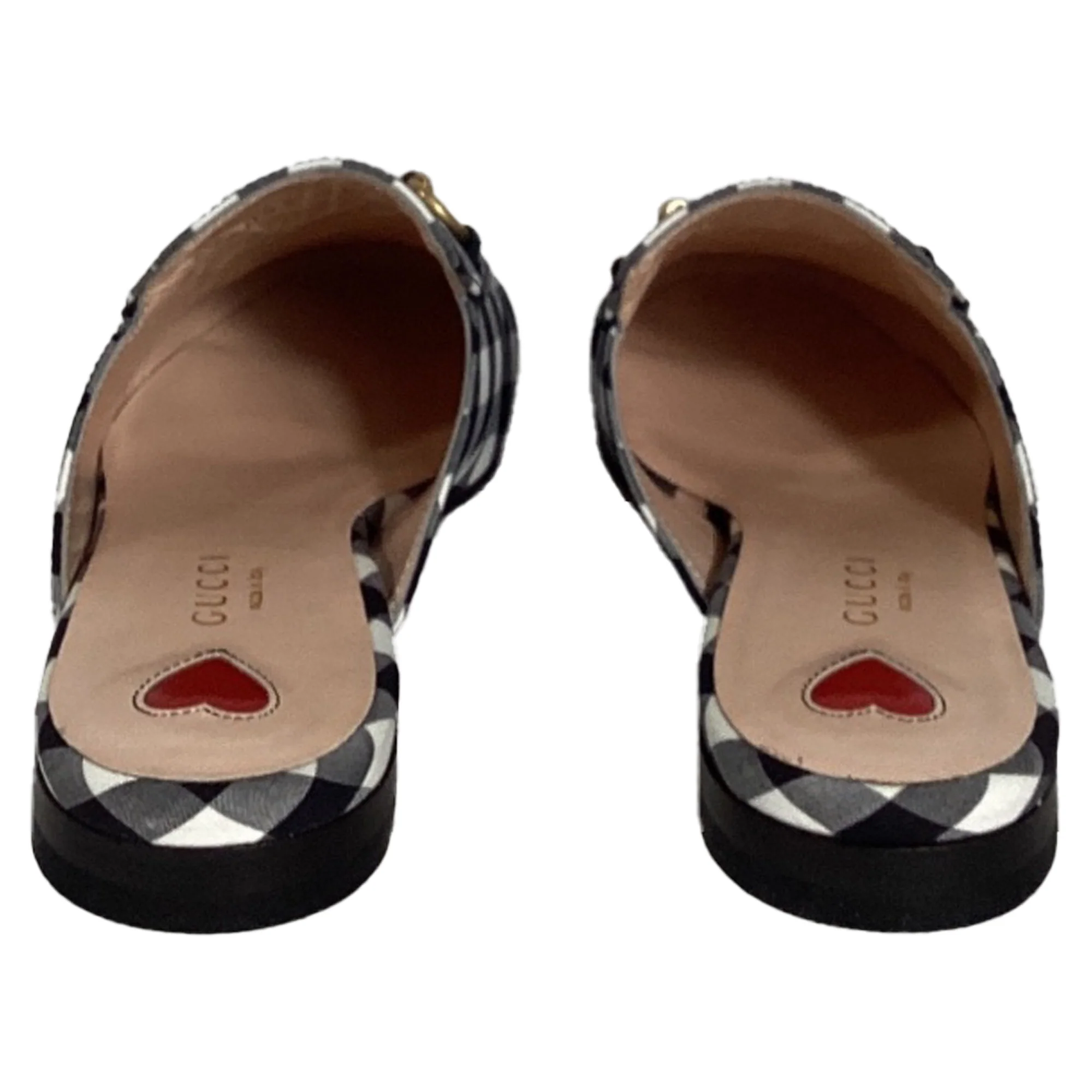 Women's Gucci Princetown Horsebit Check Mules in Multicolor Cotton - Image 3