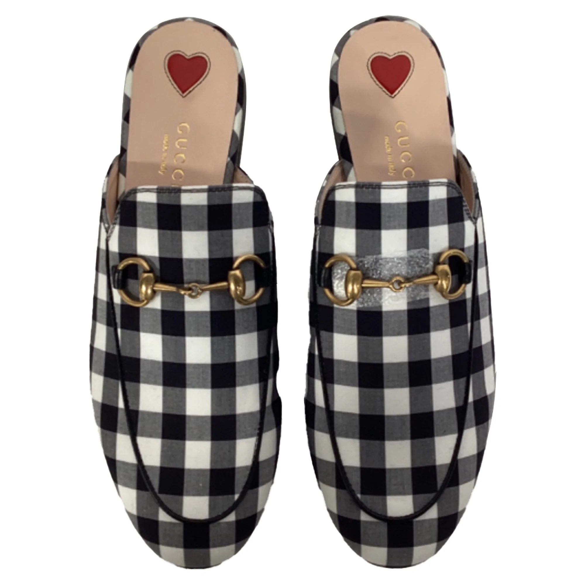 Women's Gucci Princetown Horsebit Check Mules in Multicolor Cotton - Image 6
