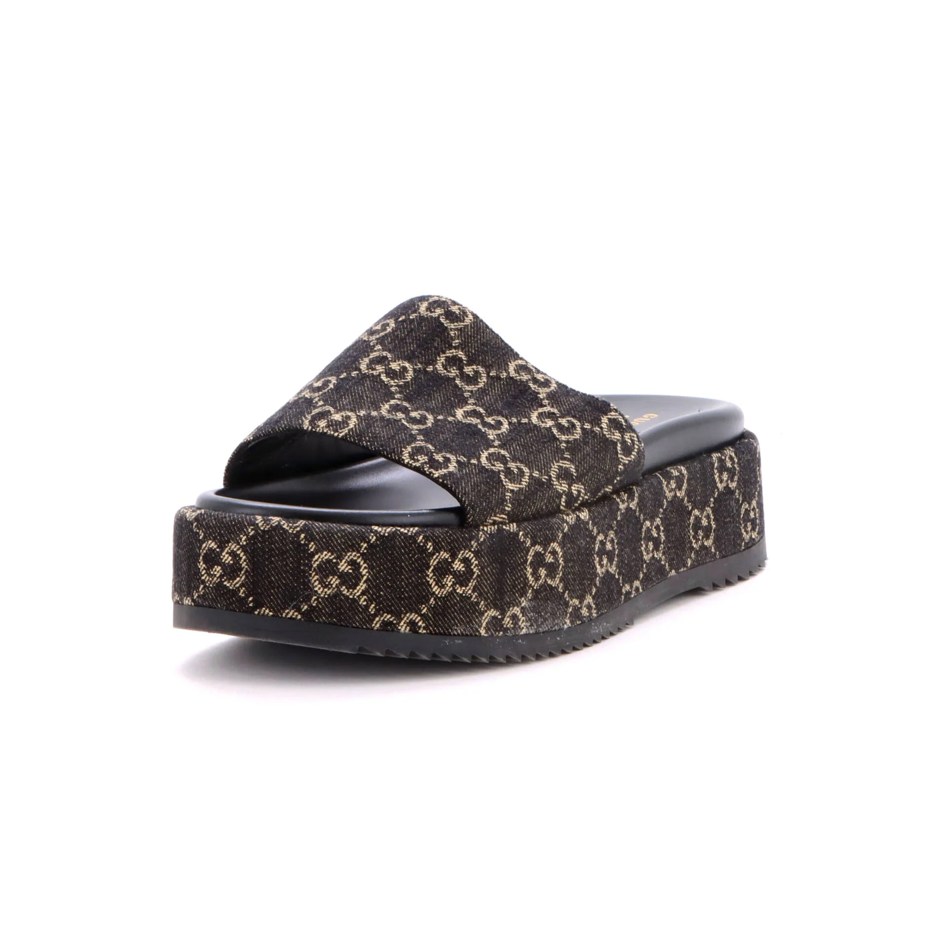 Women's Angelina Platform Slide Sandals GG Denim