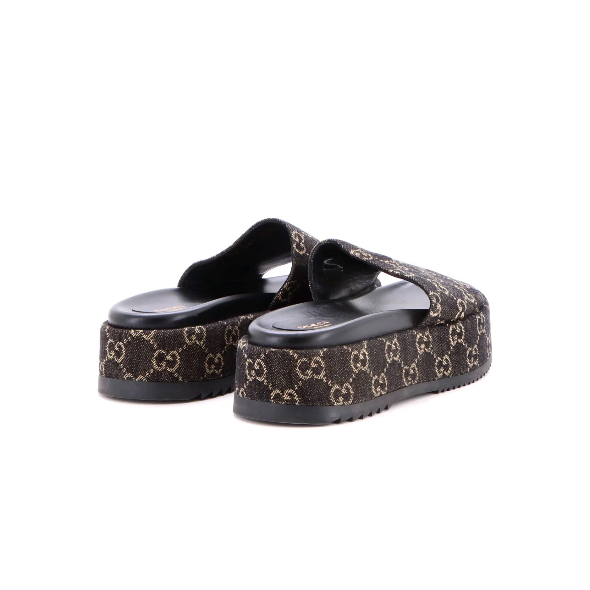 Women's Angelina Platform Slide Sandals GG Denim - Image 3