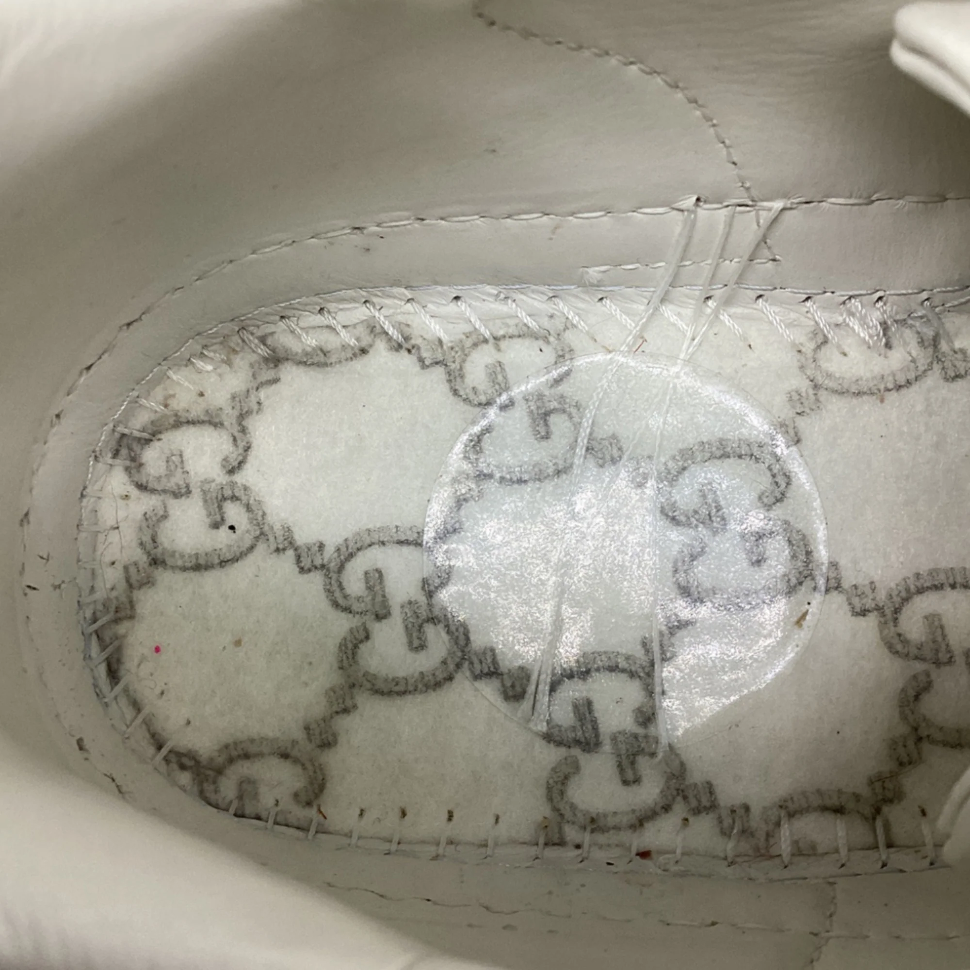 Women's Gucci Ace Web Low-Top Sneakers in White Leather - Image 10
