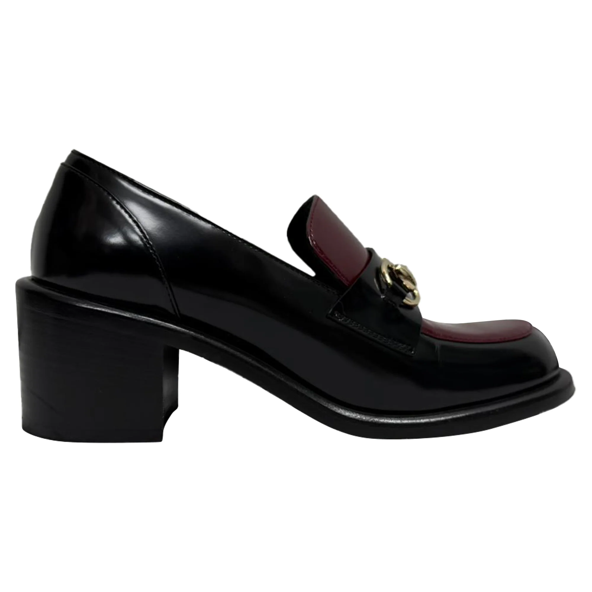 Women's Gucci Horsebit Loafers ni Black Leather