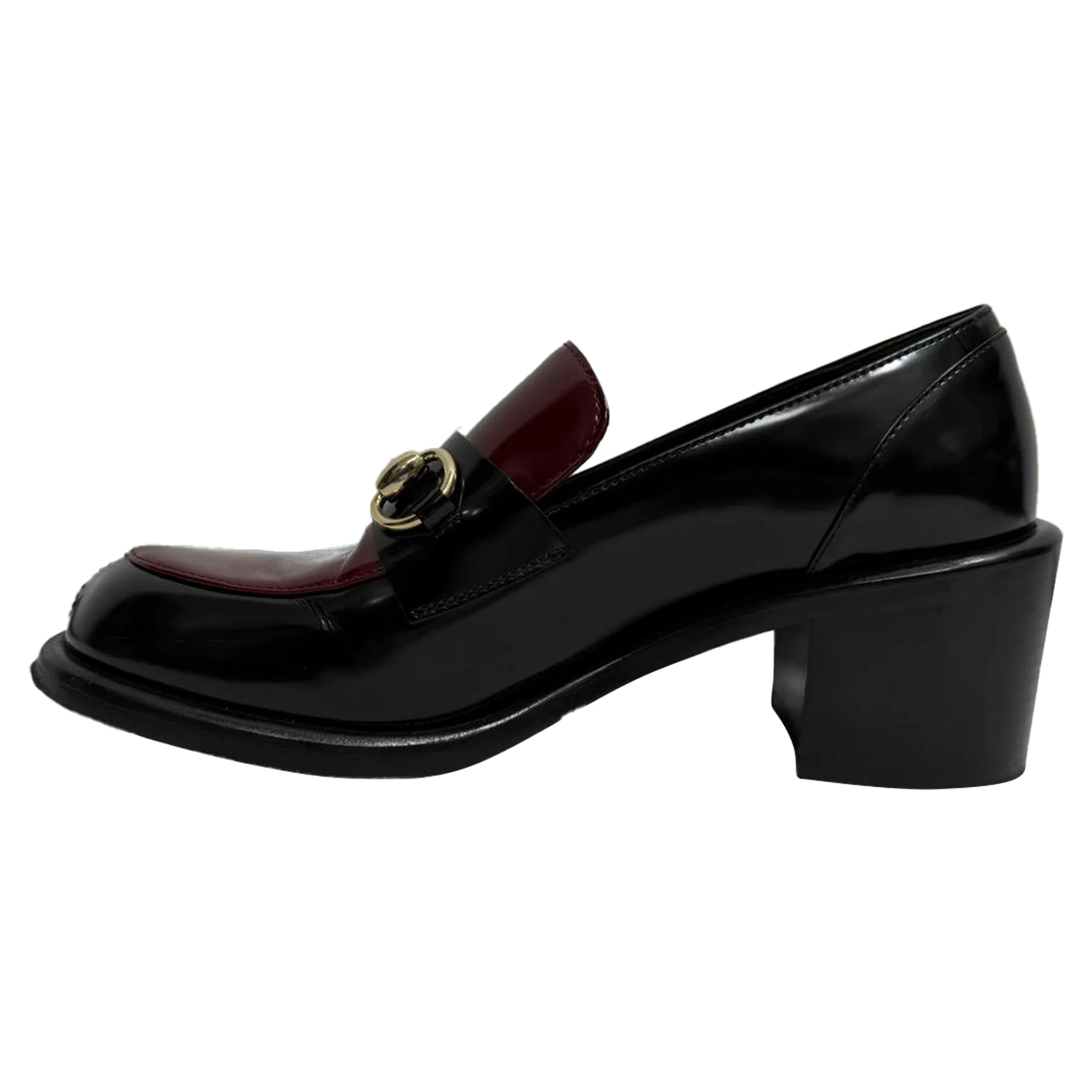 Women's Gucci Horsebit Loafers ni Black Leather - Image 4