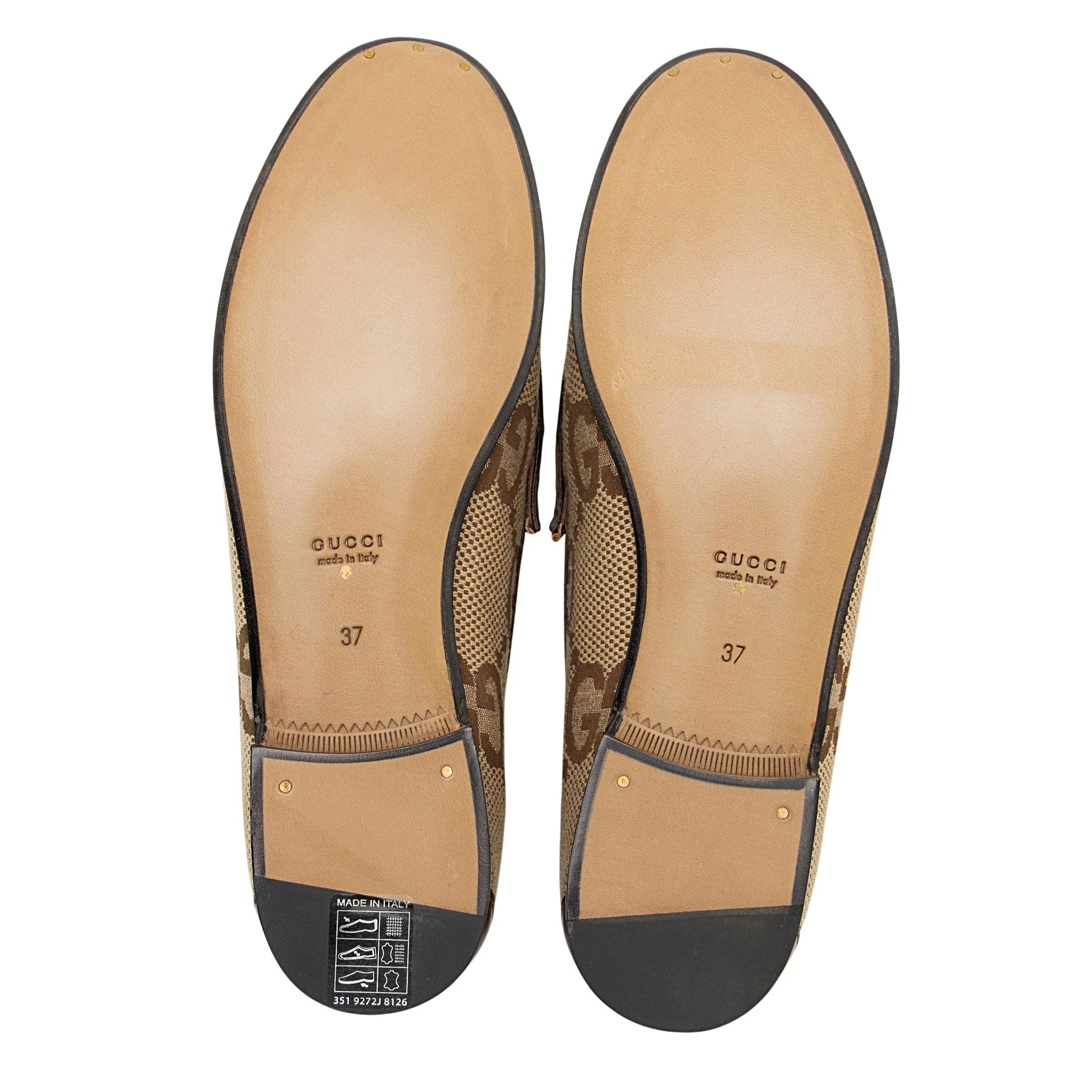 Women's Gucci Jumbo GG Canvas Horsebit Jordaan Loafers - Size 7 / 37 - Image 5