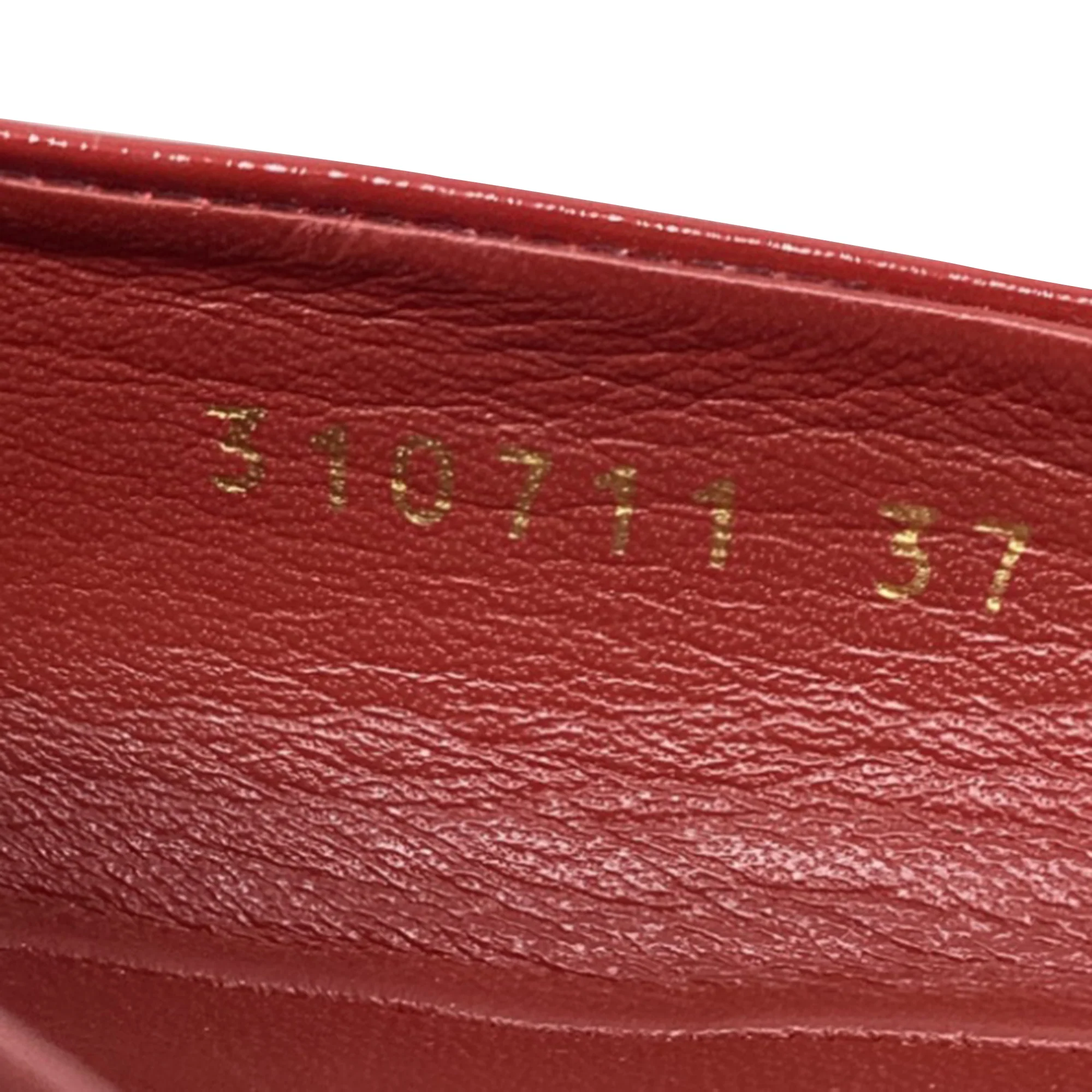 Women's Gucci Studded GG Ballet Flats in Burgundy Patent Leather - Image 9