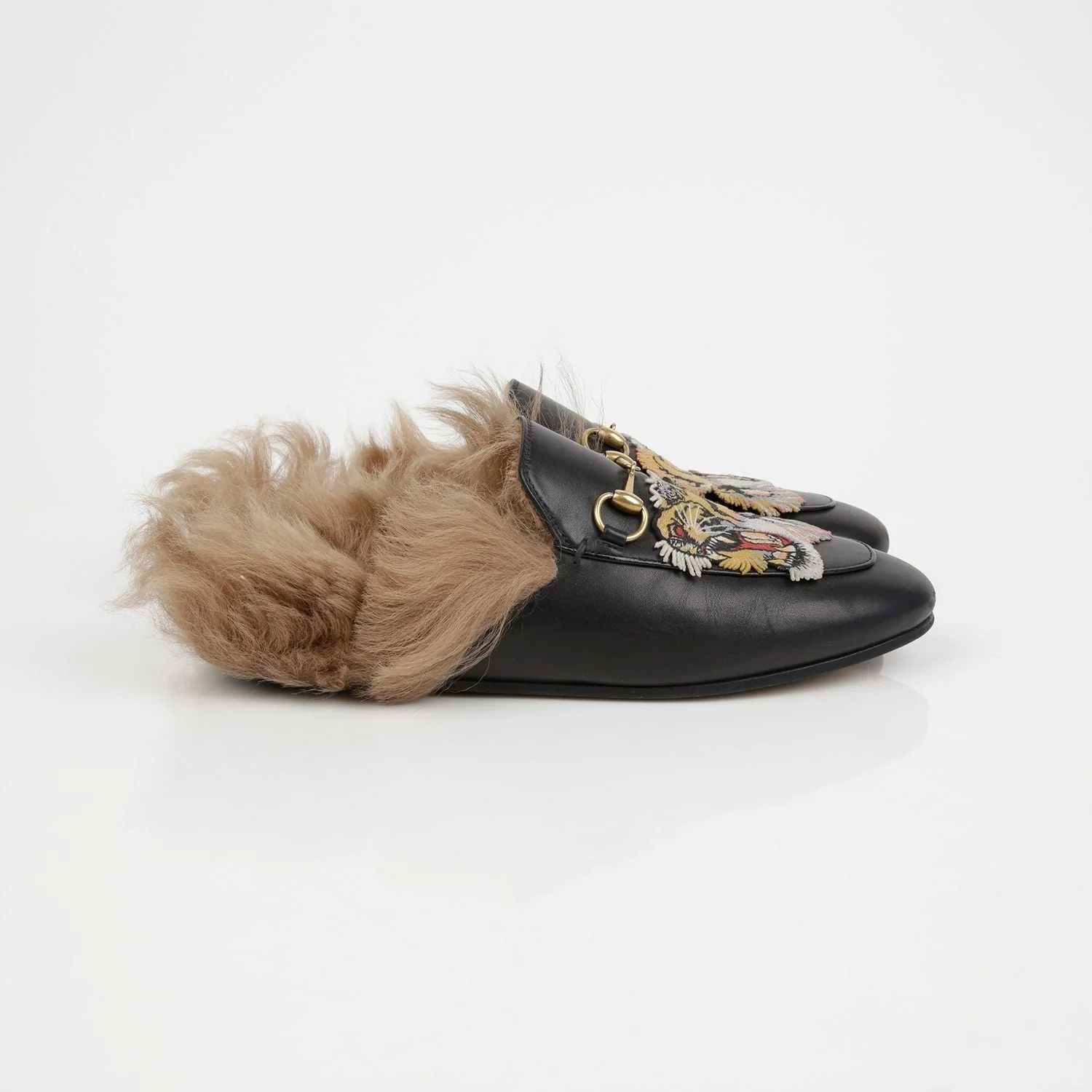 Women's Tiger Patch Print Town Mule Loafers - Image 3