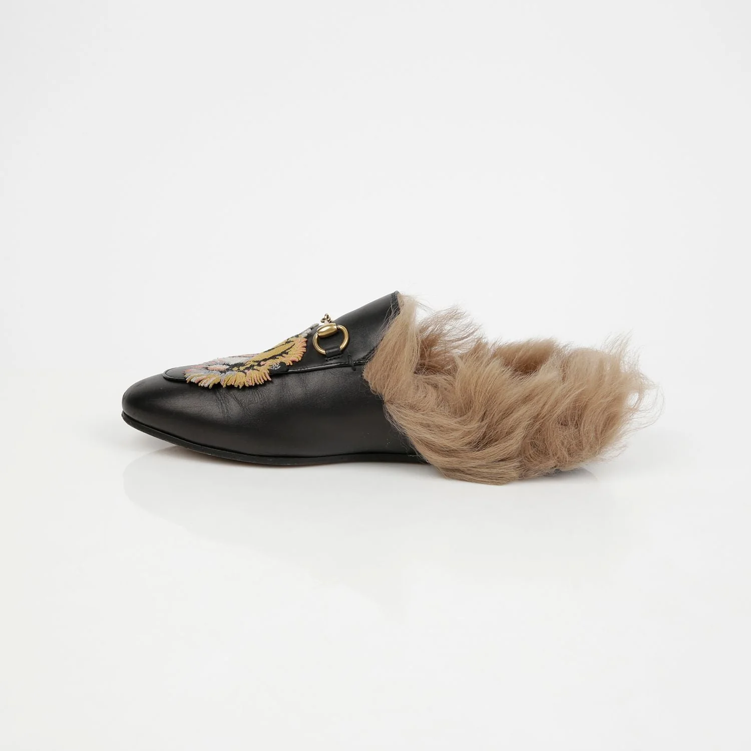 Women's Tiger Patch Print Town Mule Loafers - Image 9