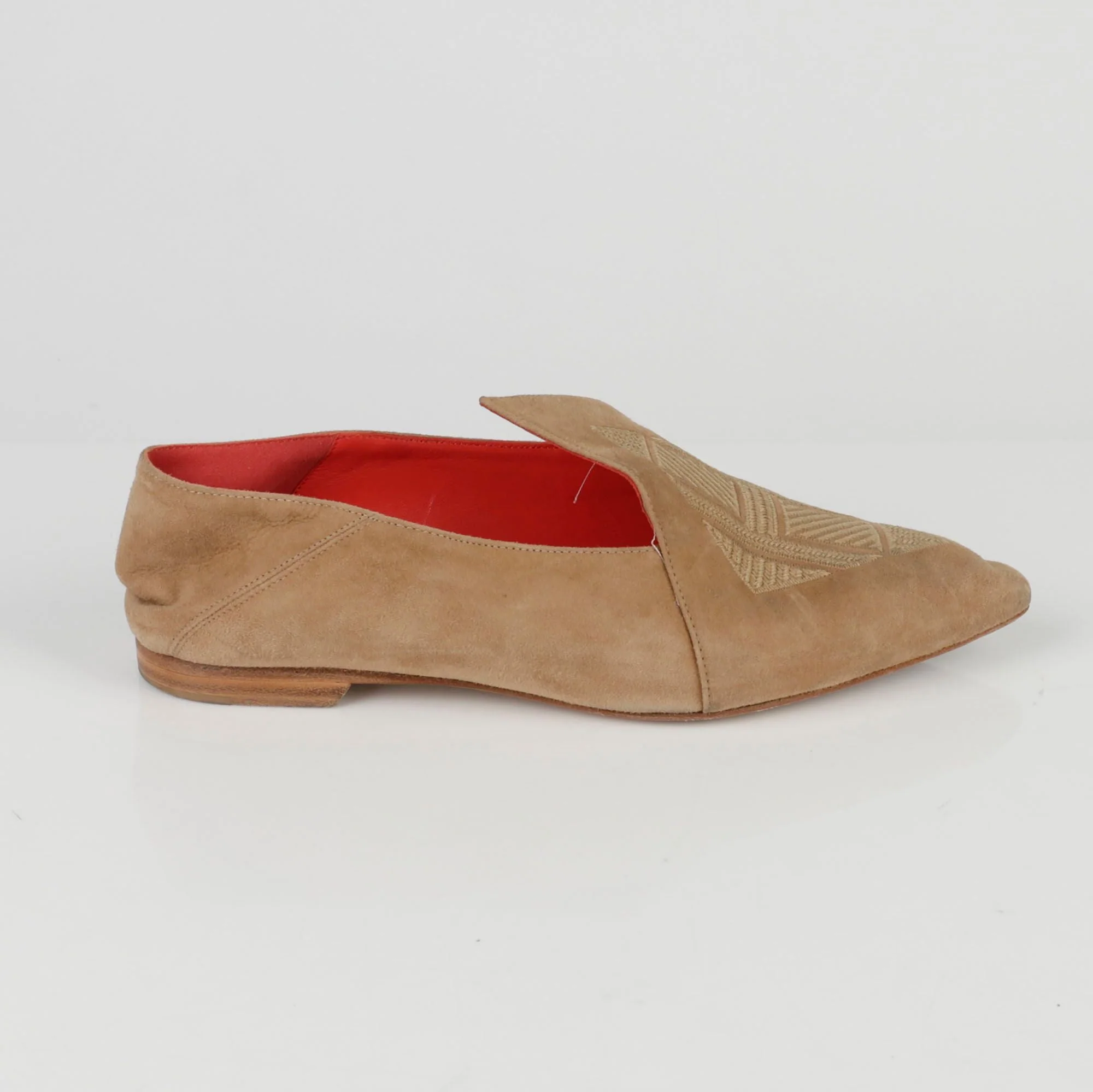 Women's Logo Embroidered Babouche Flat Shoes - Image 2