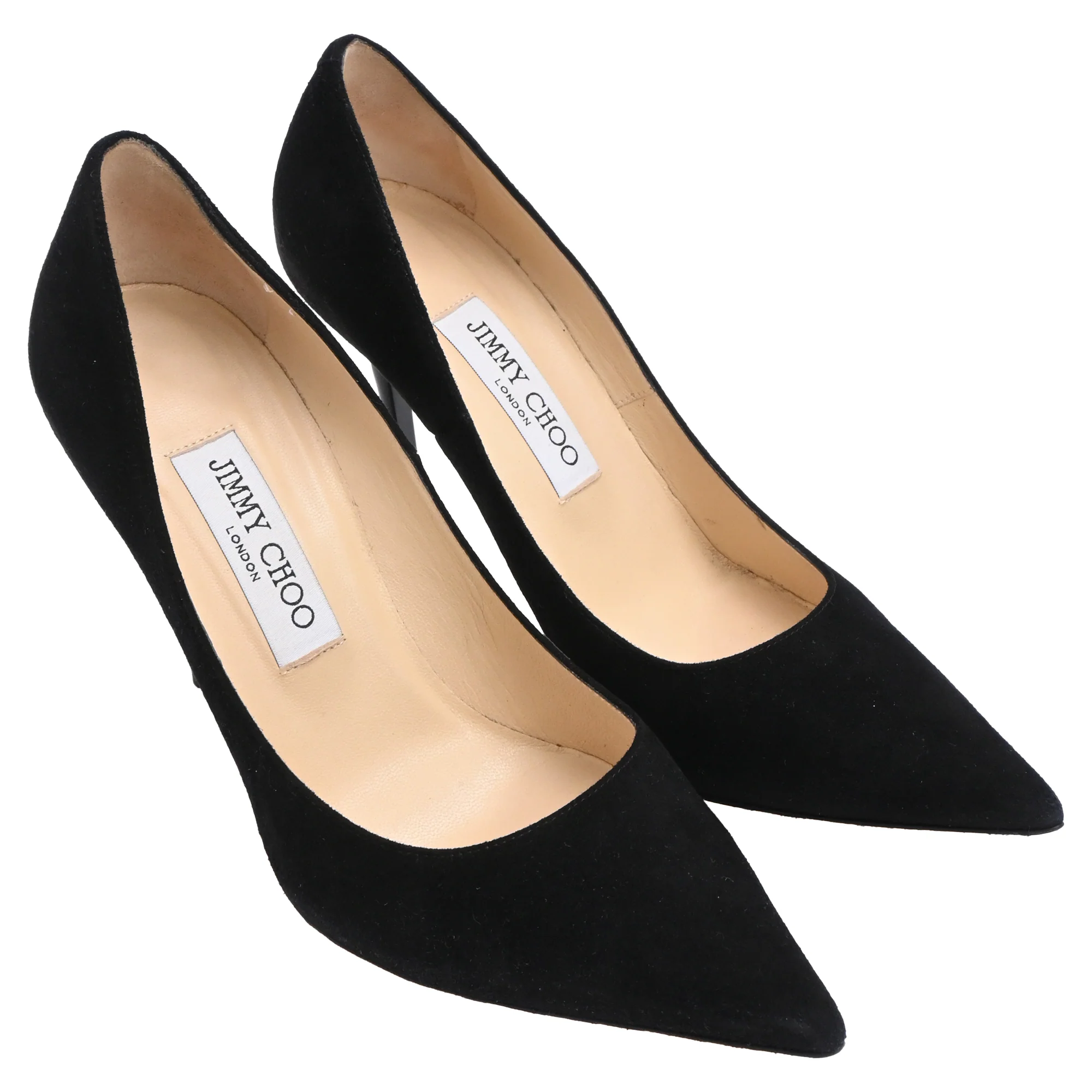 Women's Jimmy Choo Abel Pointed-Toe Pumps in Black Suede - Image 4