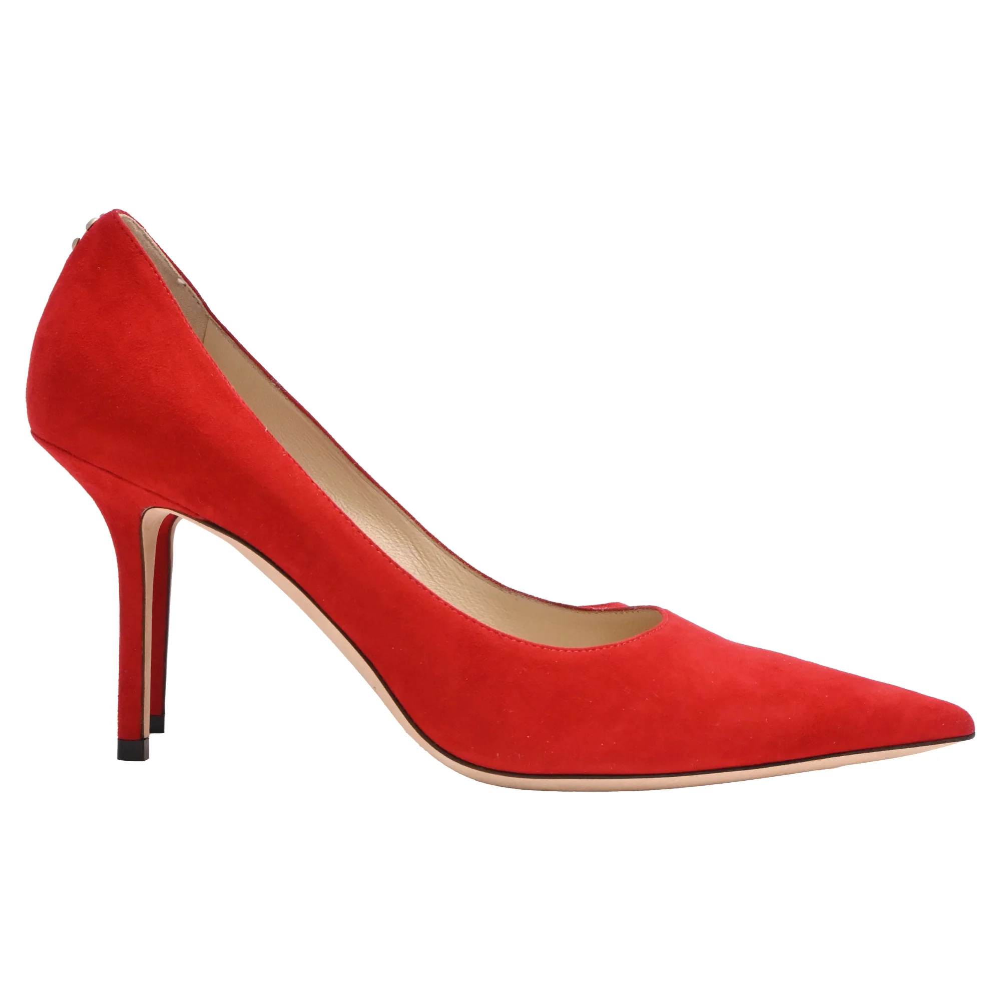 Women's Jimmy Choo Pointed-Toe Pumps in Red Suede