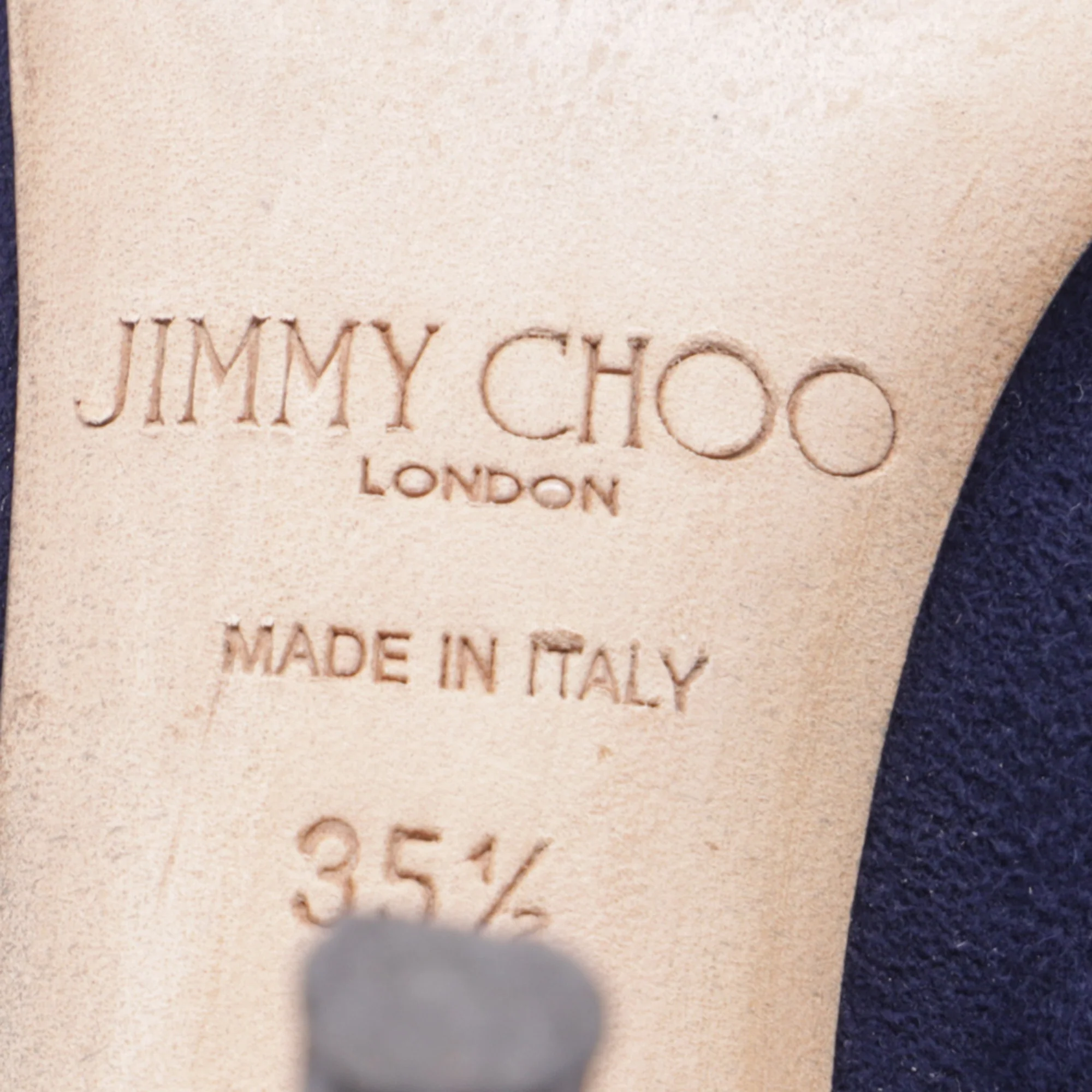 Women's Jimmy Choo Romy Pumps in Navy Blue Suede - Image 8