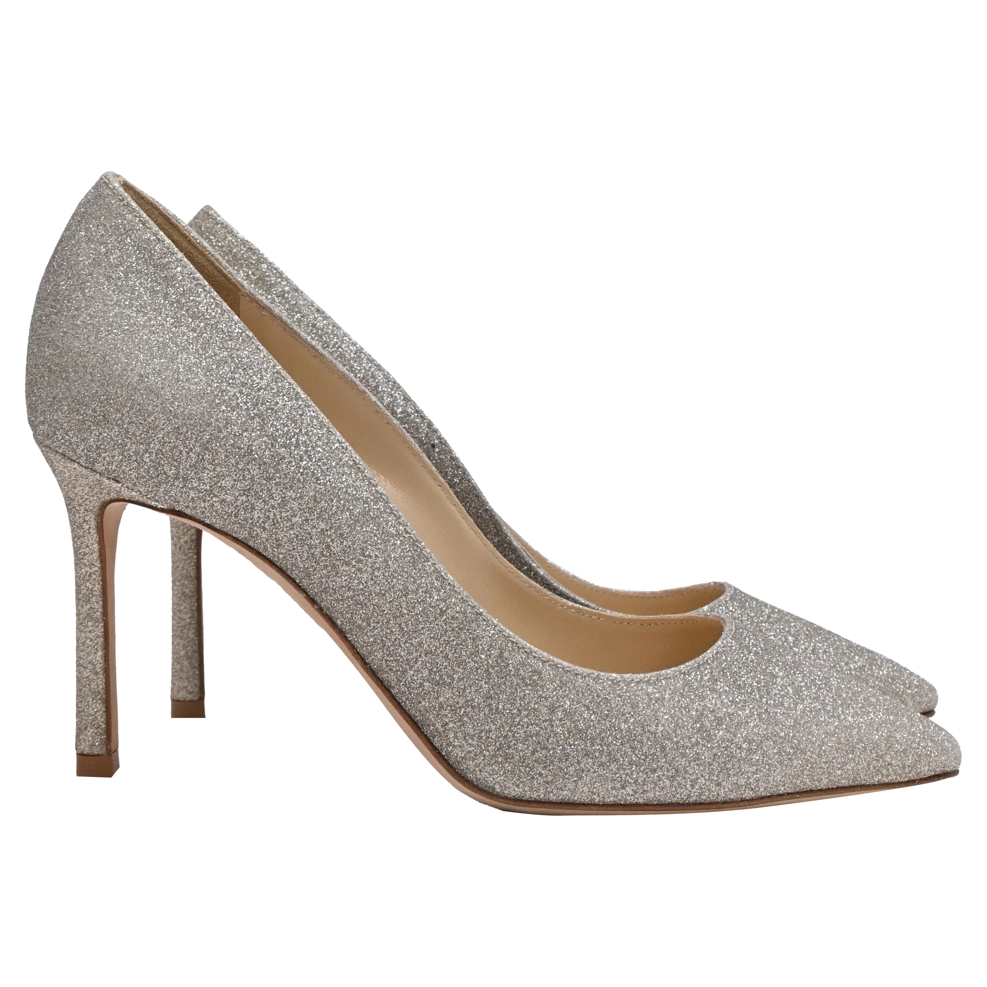 Women's Jimmy Choo Romy Pumps in Silver Glitter