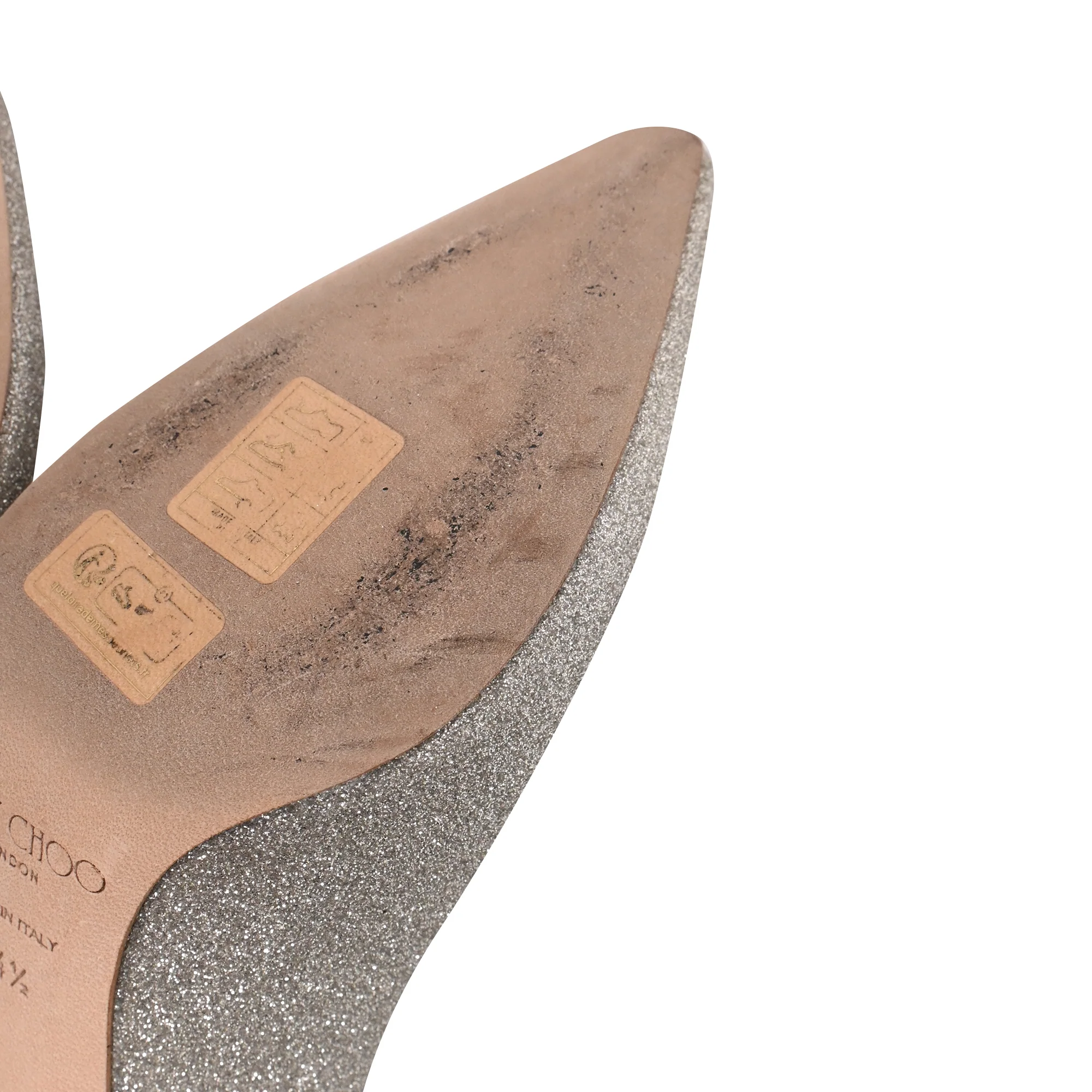 Women's Jimmy Choo Romy Pumps in Silver Glitter - Image 8