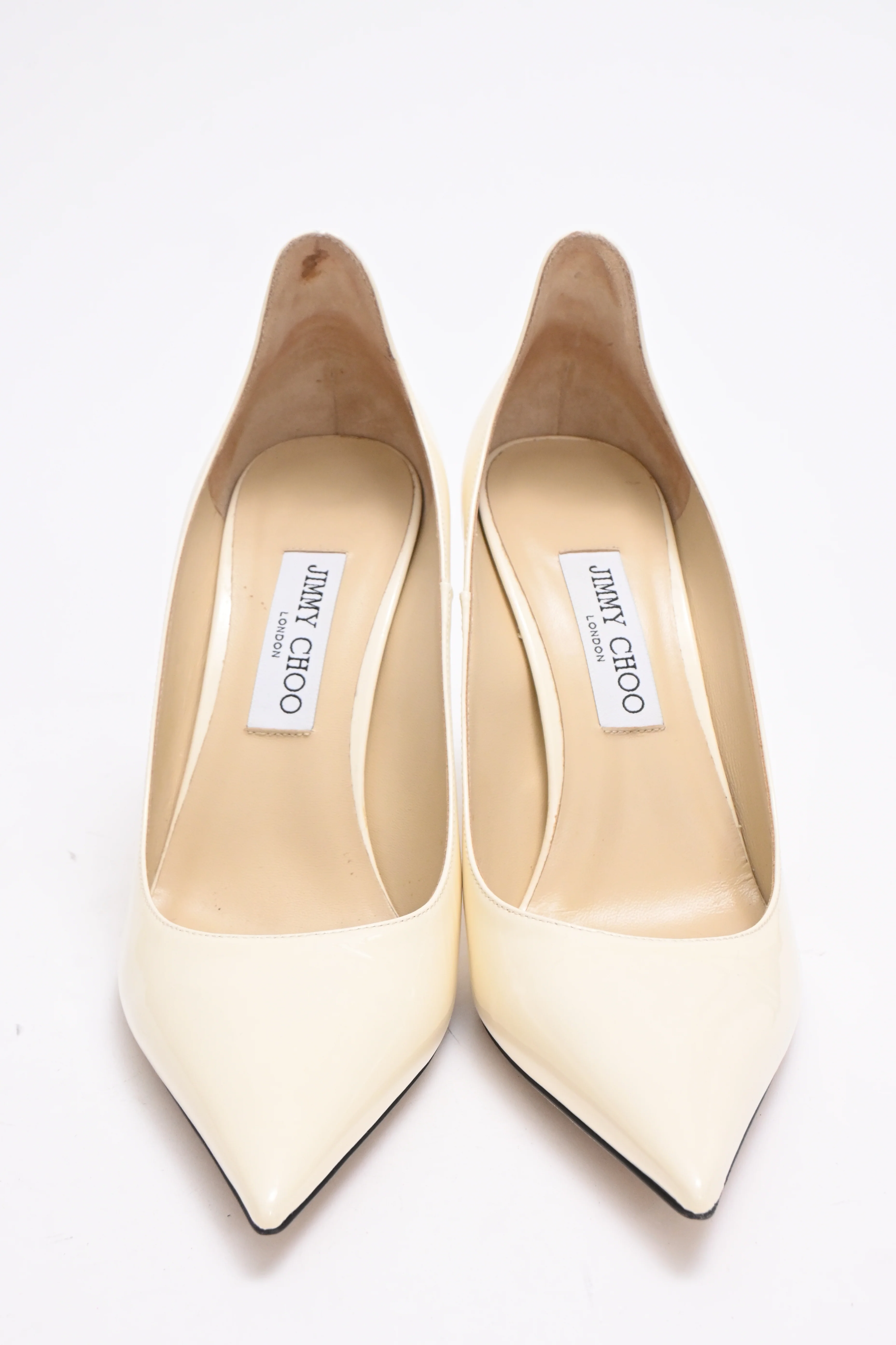 Women's Jimmy Choo Spruce Crystal Chandelier Pumps in Ivory Patent Leather - Image 10