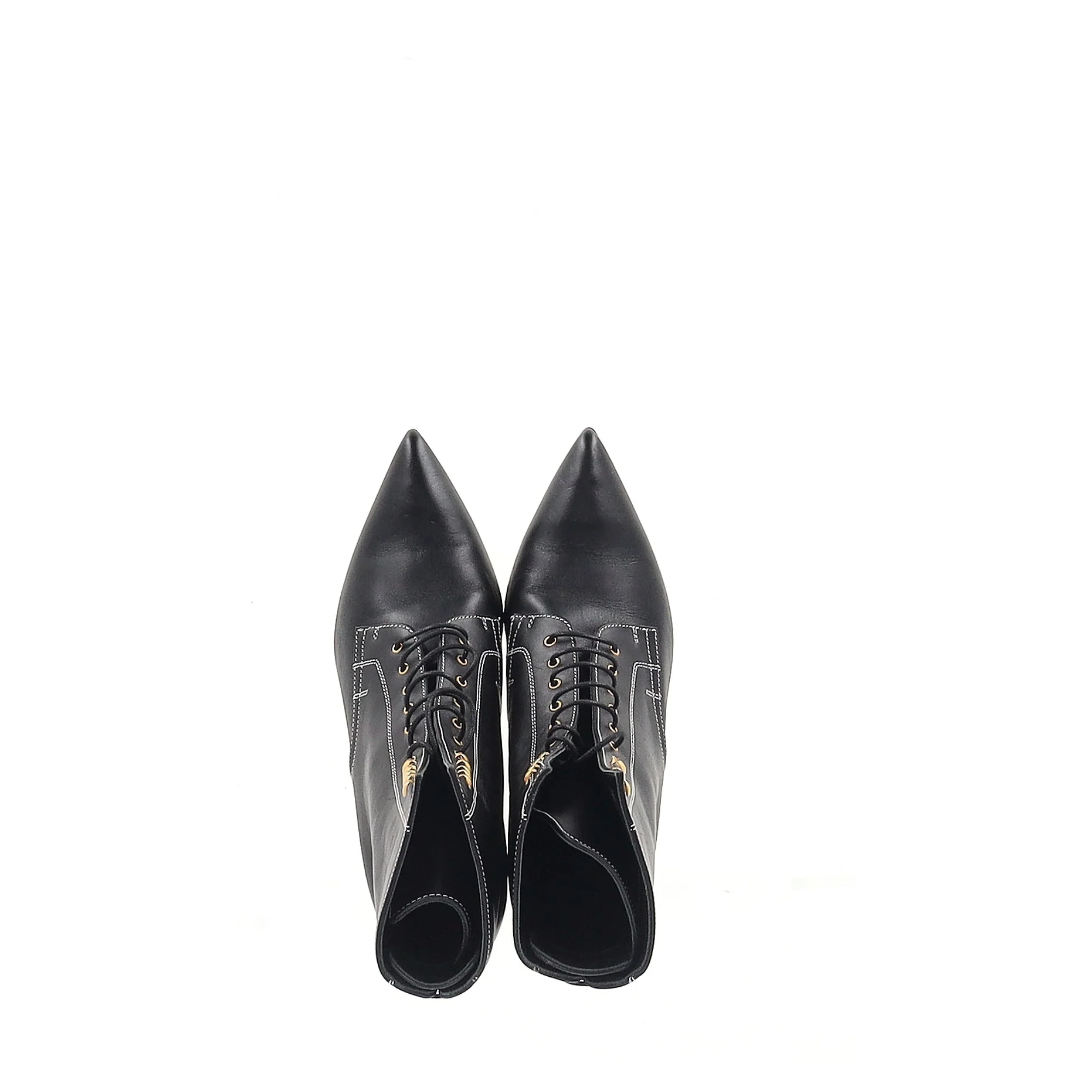 Women's Loewe Ankle Lace-Up Boots in Black Leather - Image 8