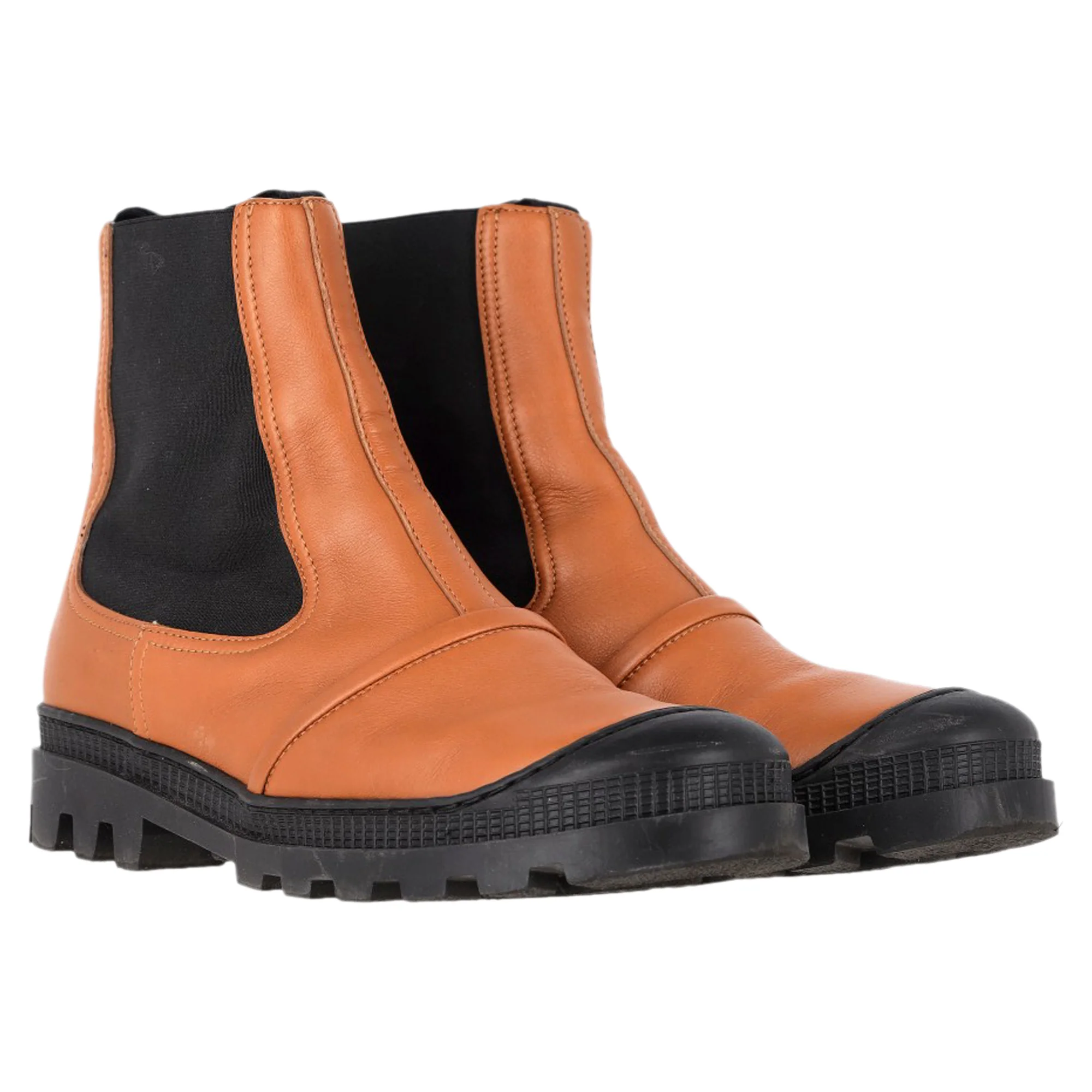 Women's Loewe Chelsea Boots in Tan Leather - Image 4