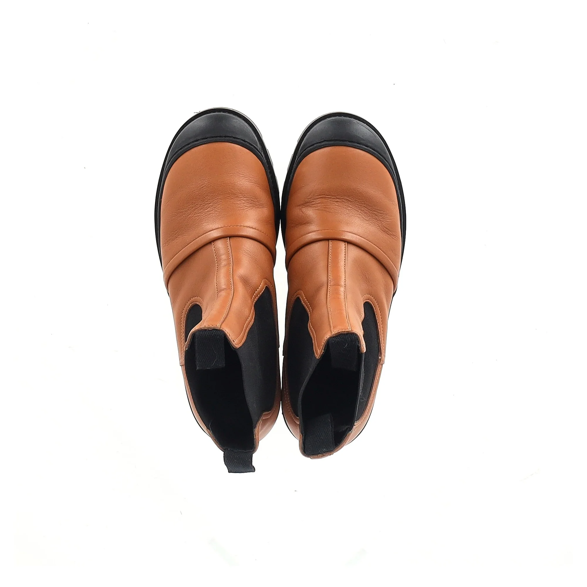 Women's Loewe Chelsea Boots in Tan Leather - Image 9