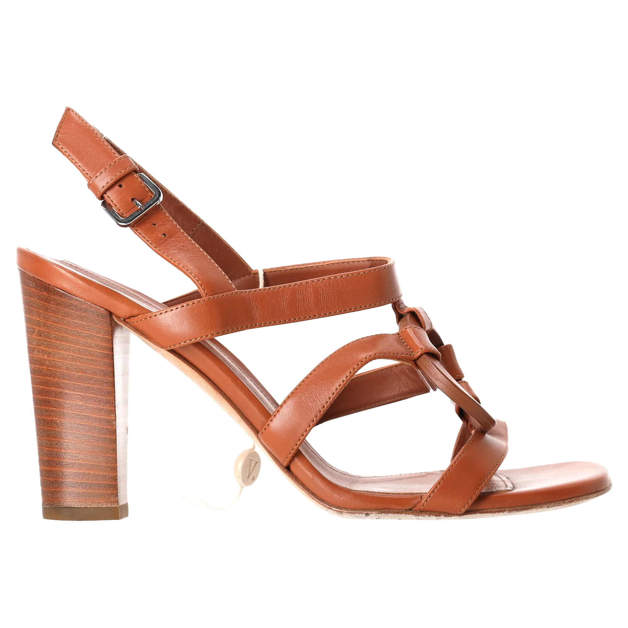 Women's Loro Piana Ankle Strap Sandals in Brown Leather