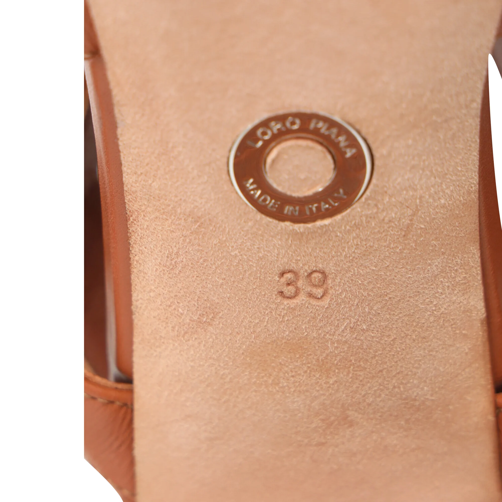 Women's Loro Piana Ankle Strap Sandals in Brown Leather - Image 8
