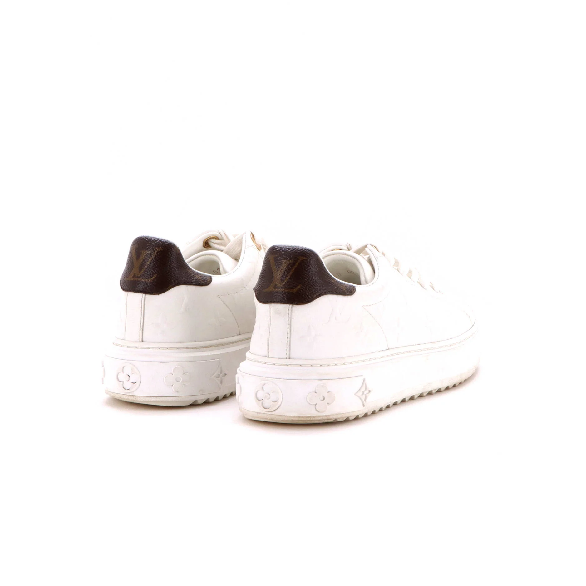 Women's Time Out Sneakers Monogram Embossed Leather - Image 3