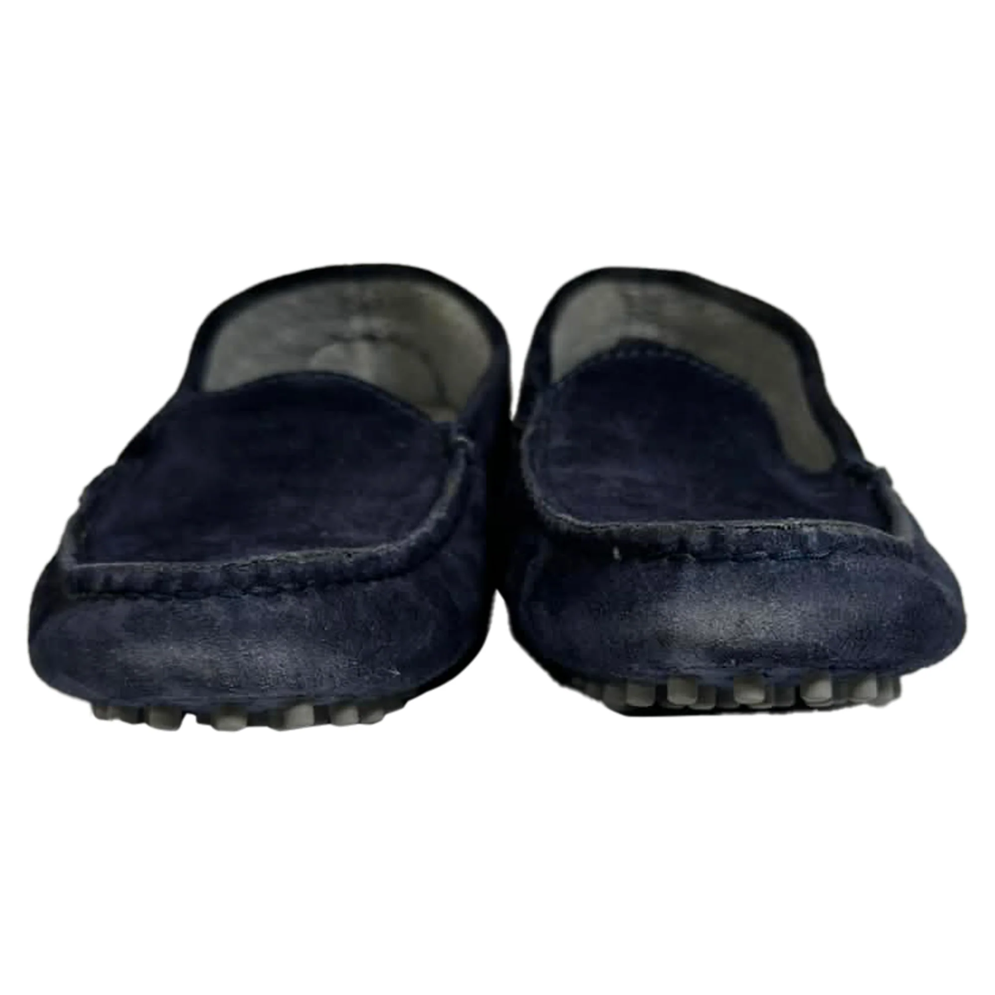 Women's Manolo Blahnik Loafers in Navy Blue Suede - Image 2