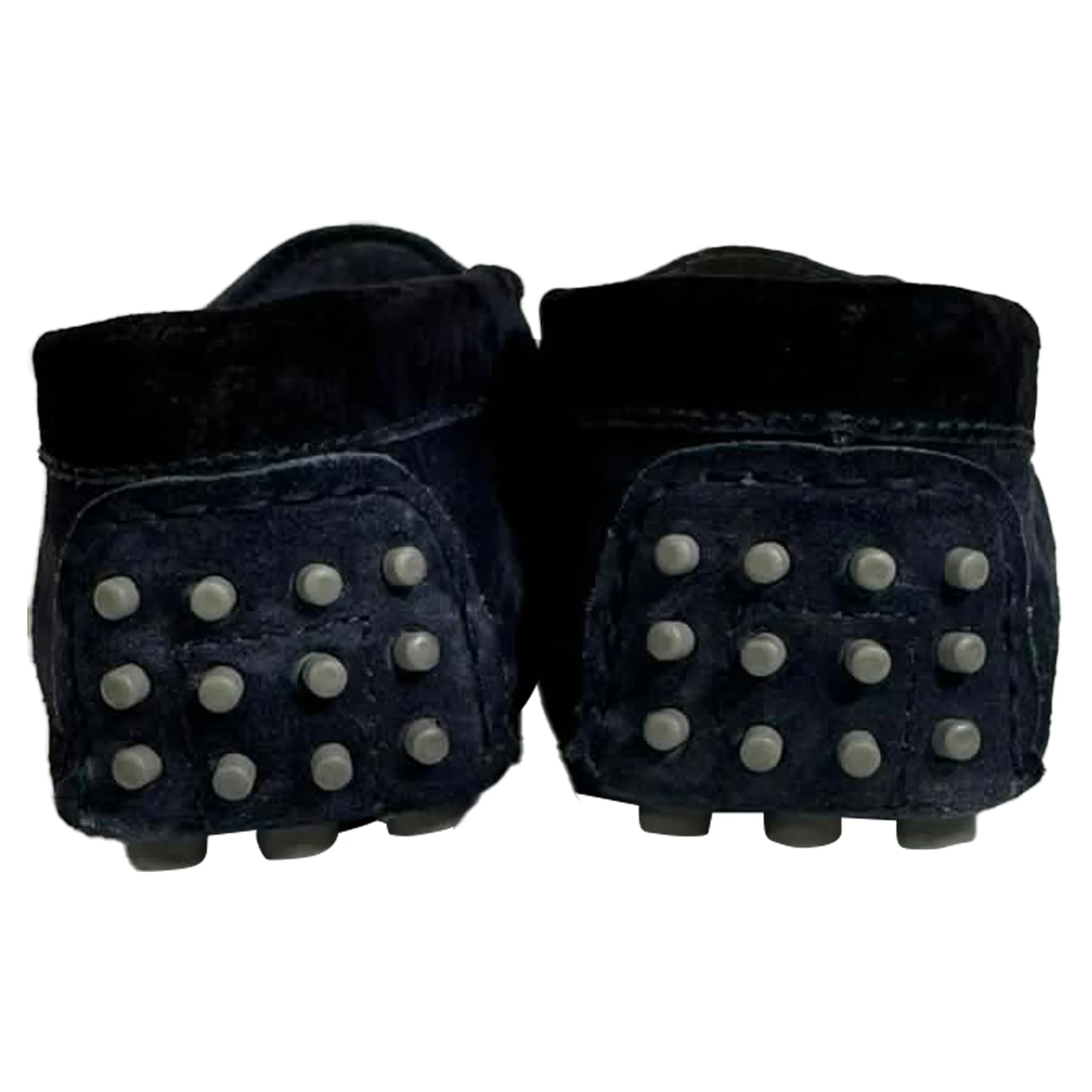 Women's Manolo Blahnik Loafers in Navy Blue Suede - Image 3
