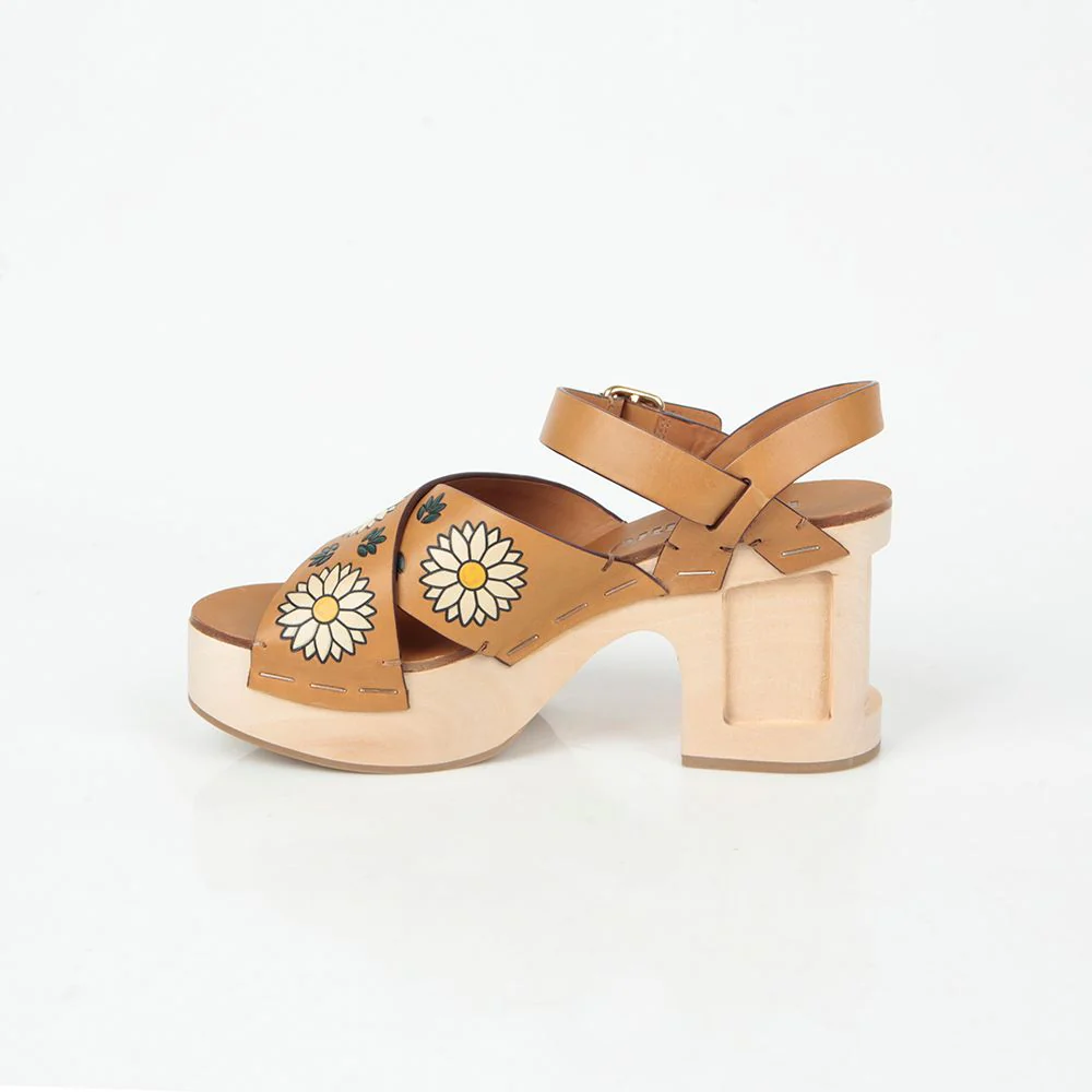Women's Flower Print Strap Sandals Size - Image 8