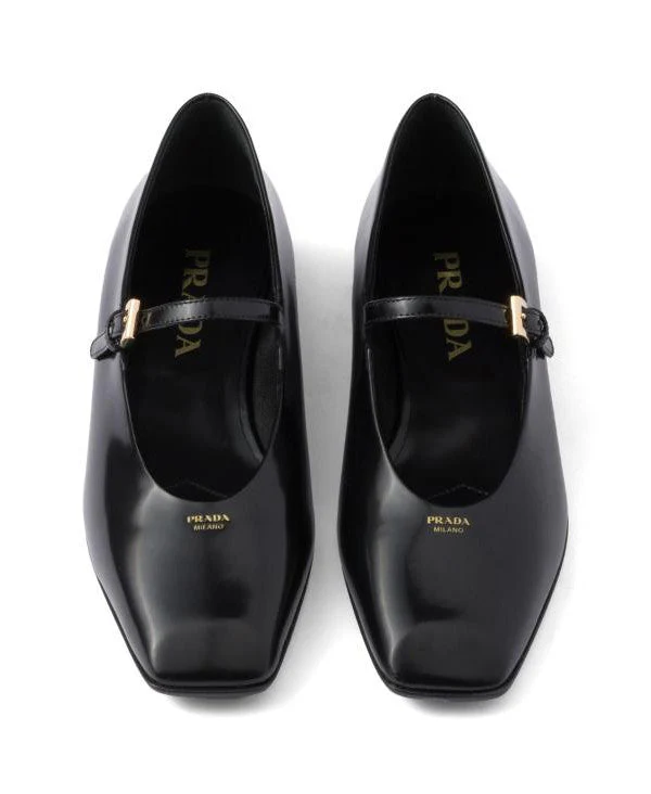 Women's Brushed Leather Mary Jane Ballerina - Image 5