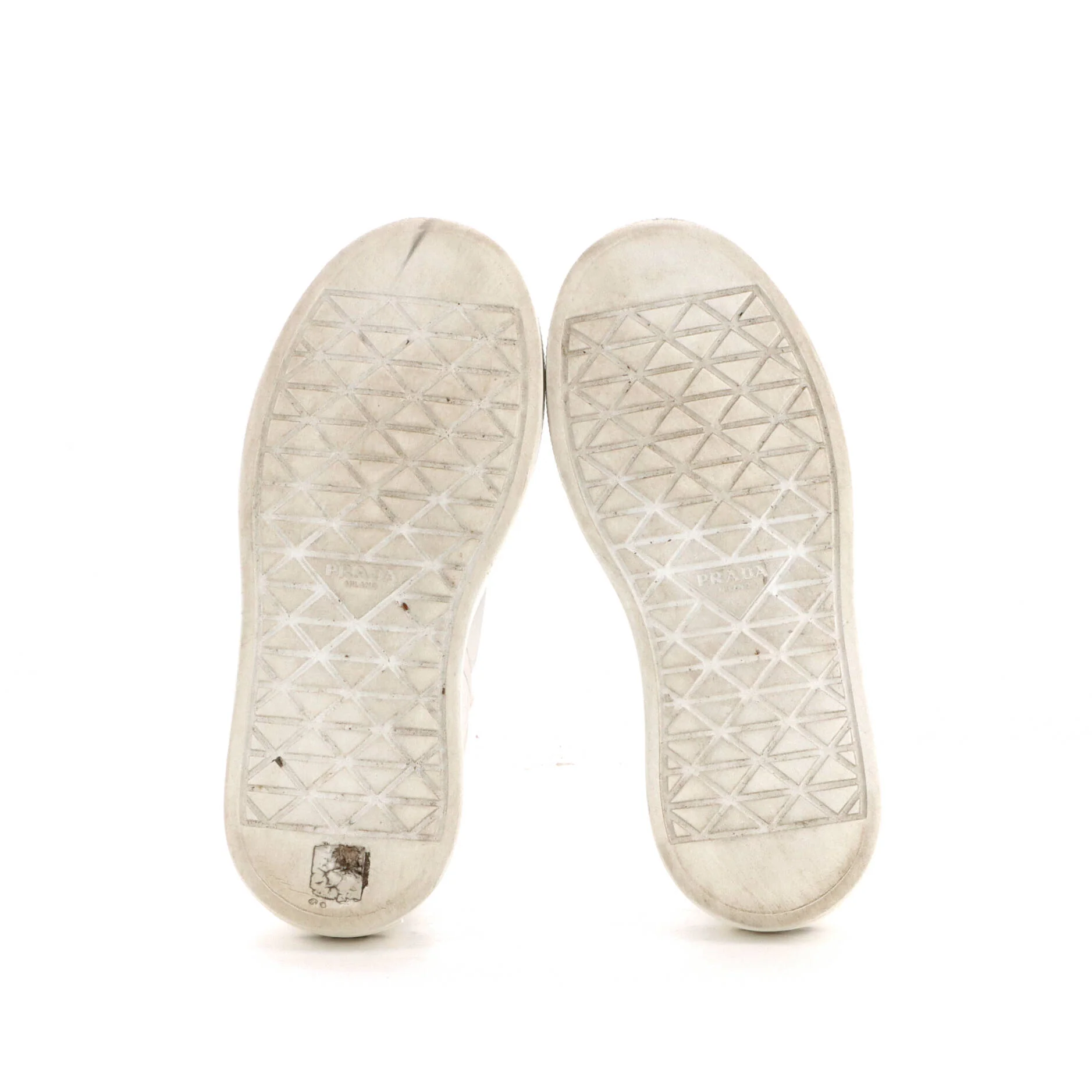 Women's Macro Logo Sneakers Re-Nylon and Leather - Image 4