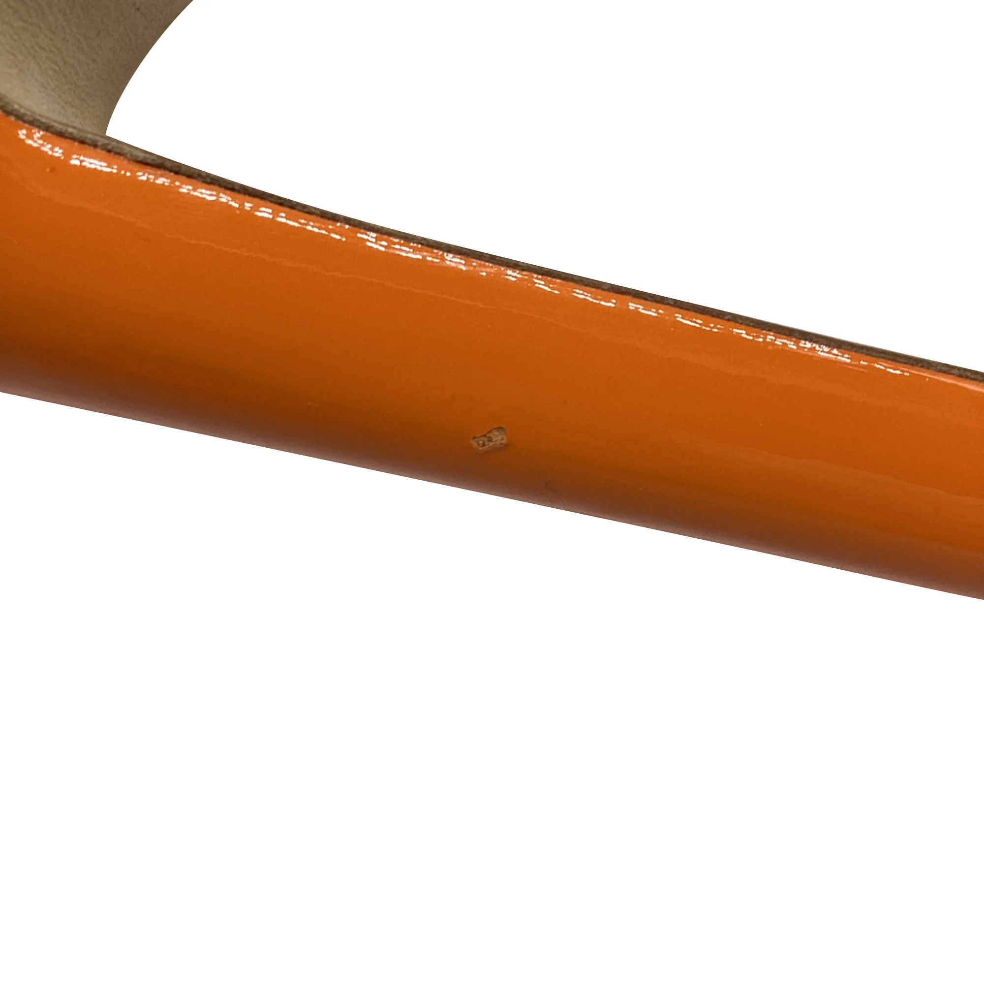Women's Prada Platform Sandals in Orange Patent Leather - Image 9