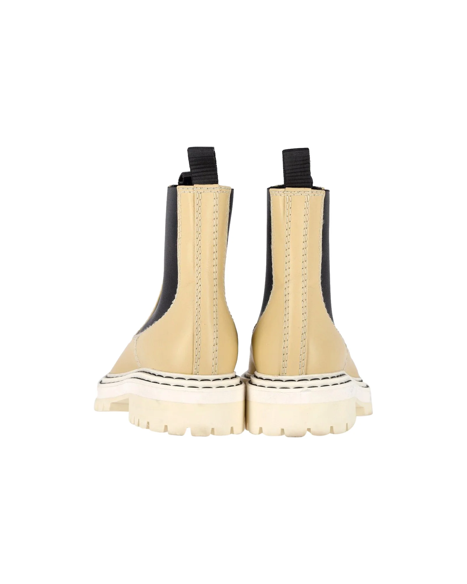 Women's Proenza Schouler Chelsea Ankle Boots in Beige Leather - Image 5