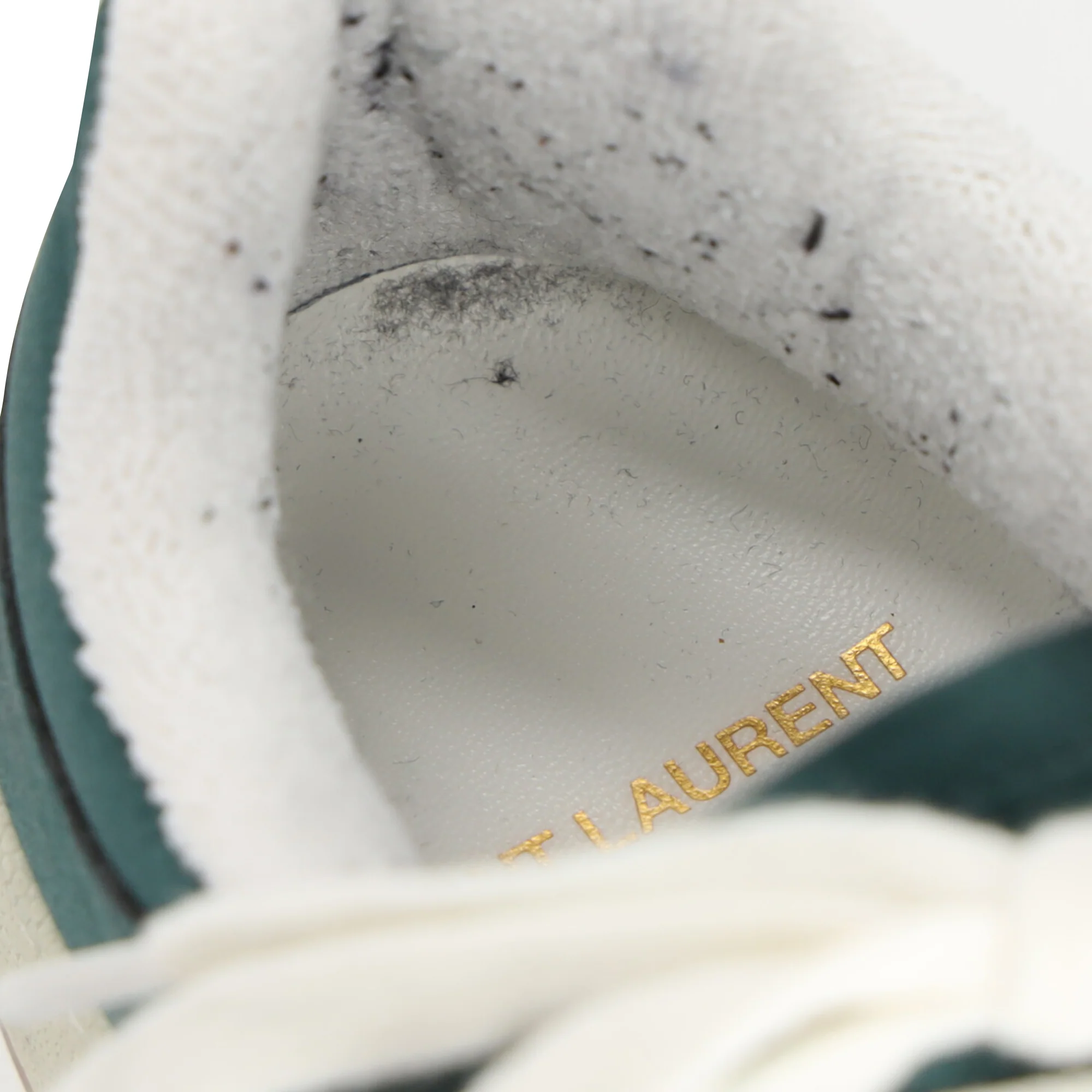 Women's Saint Laurent SL/61 Low-Top Sneakers in Green Satin - Image 10