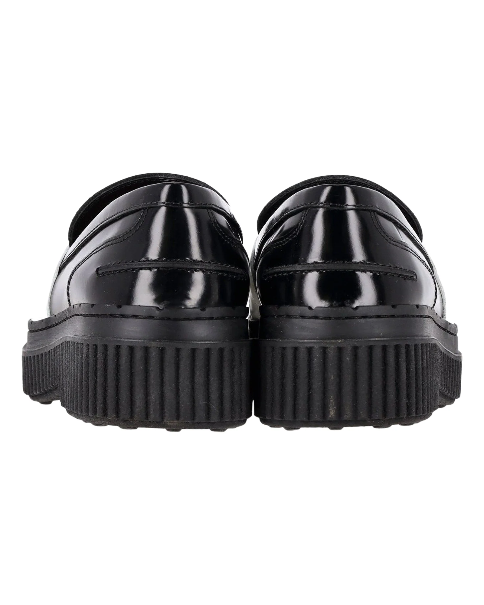 Women's Tod's Platform Penny Loafers in Black Leather - Image 5