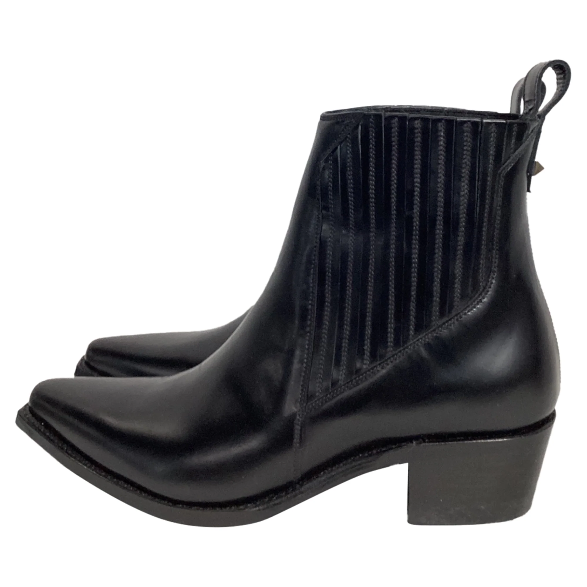 Women's Valentino Garavani Ranch Ankle Cowboy Boots in Black Calf Leather - Image 4